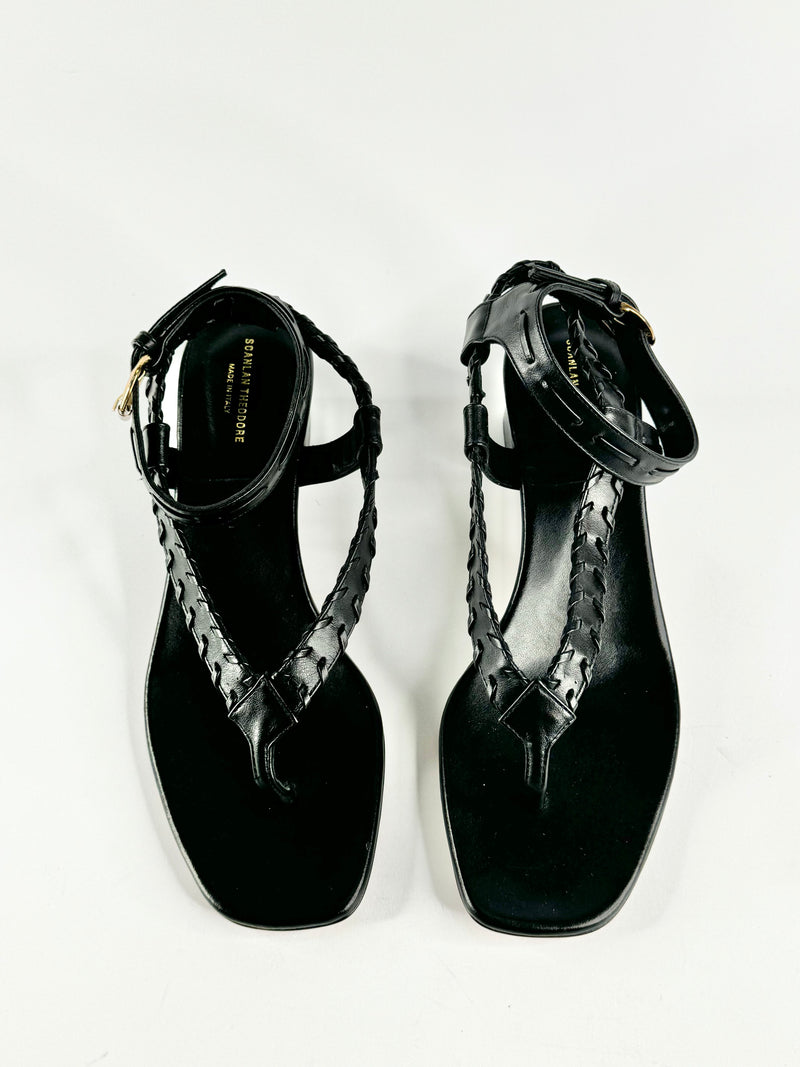 Scanlan Theodore Black 'Lashed' Sandals - EU36