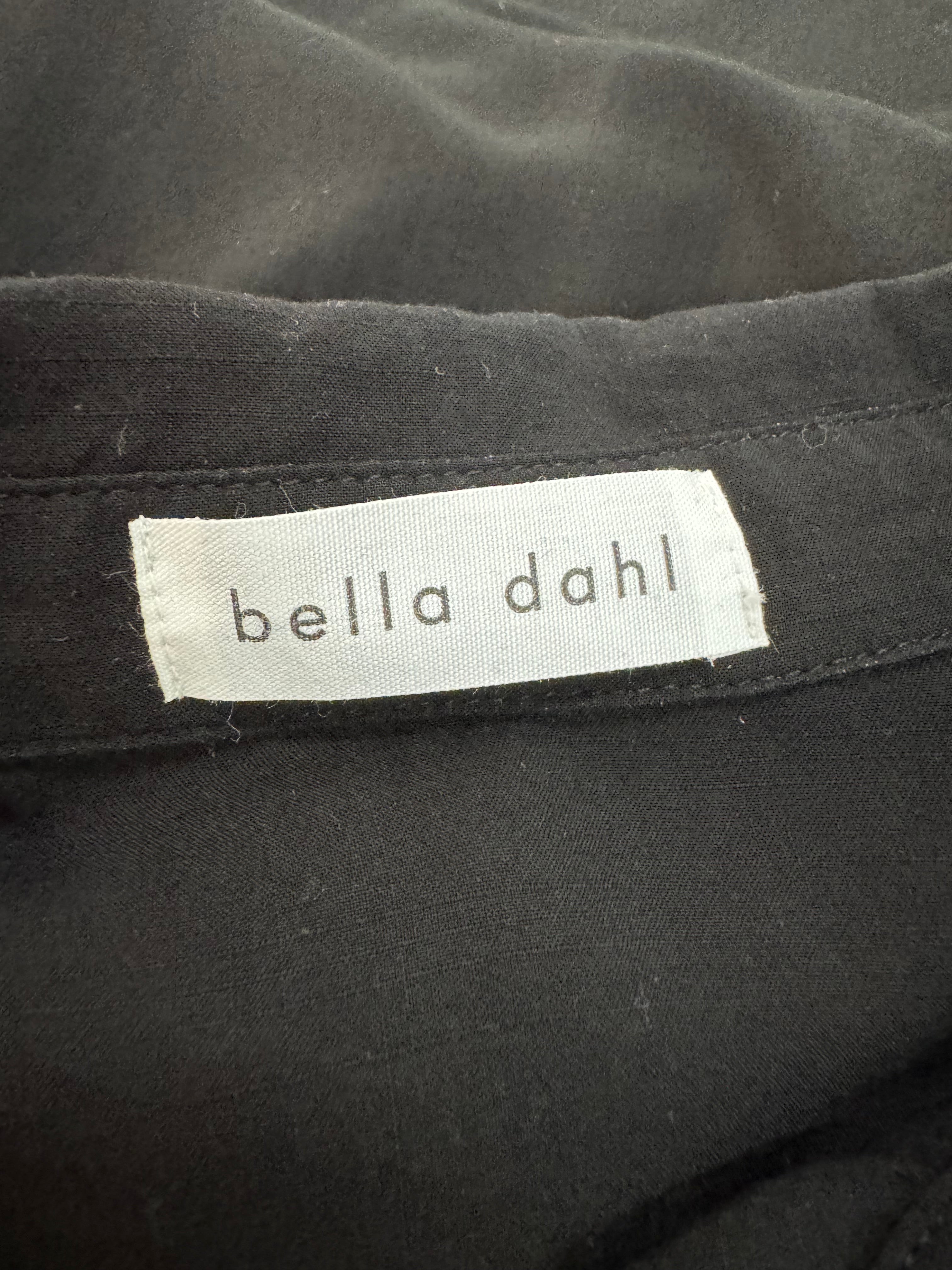Bella Dahl Black Ruffle Trim Button-Down Shirt - AU10