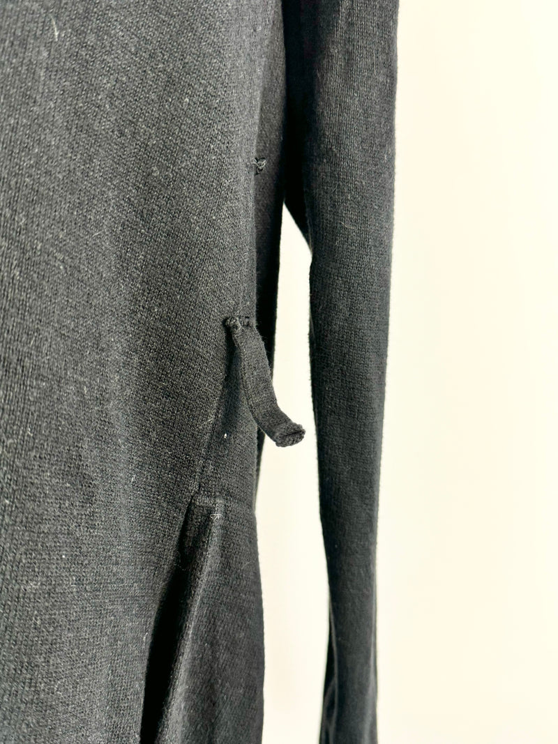 Alistair Trung Black Asymmetrical Cardigan - AU8/10