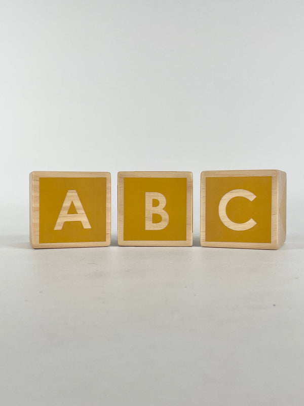 Gold Rabbit & Co ABC Wooden Building Blocks