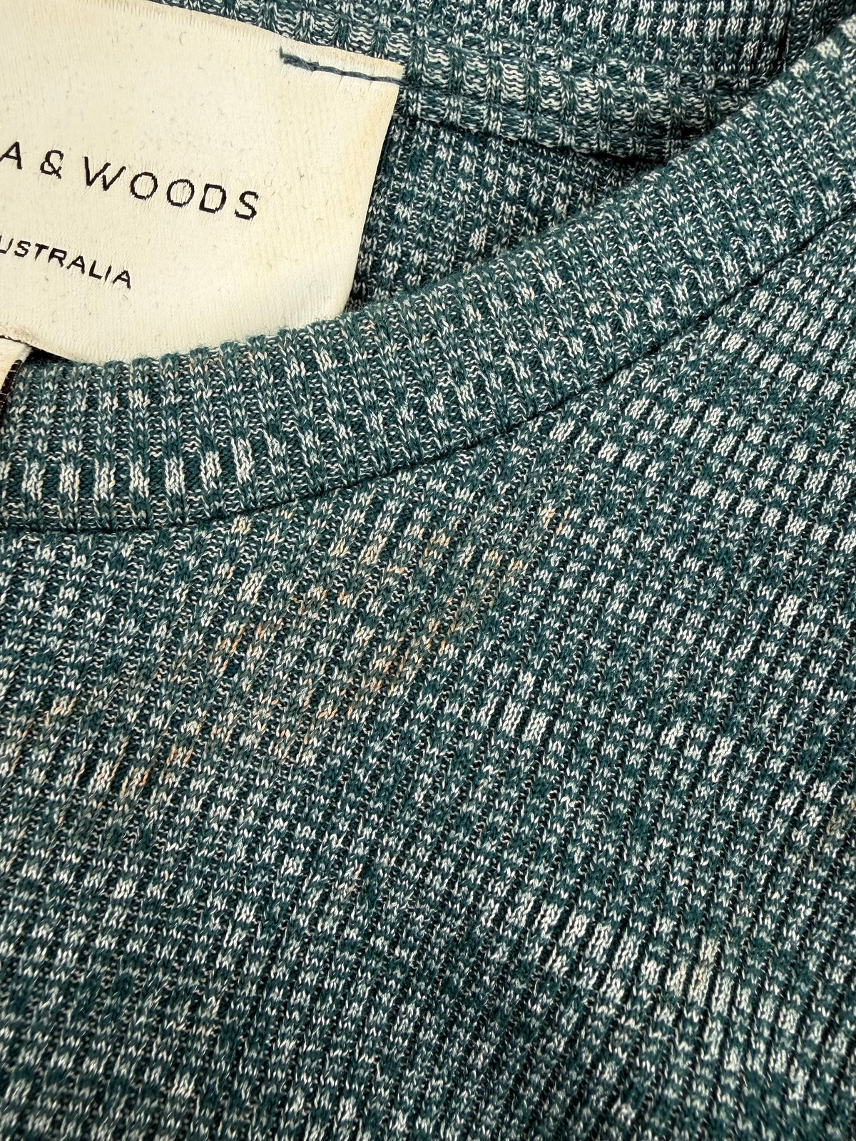 Viktoria & Woods Green Ribbed Bodycon Dress - AU6/8