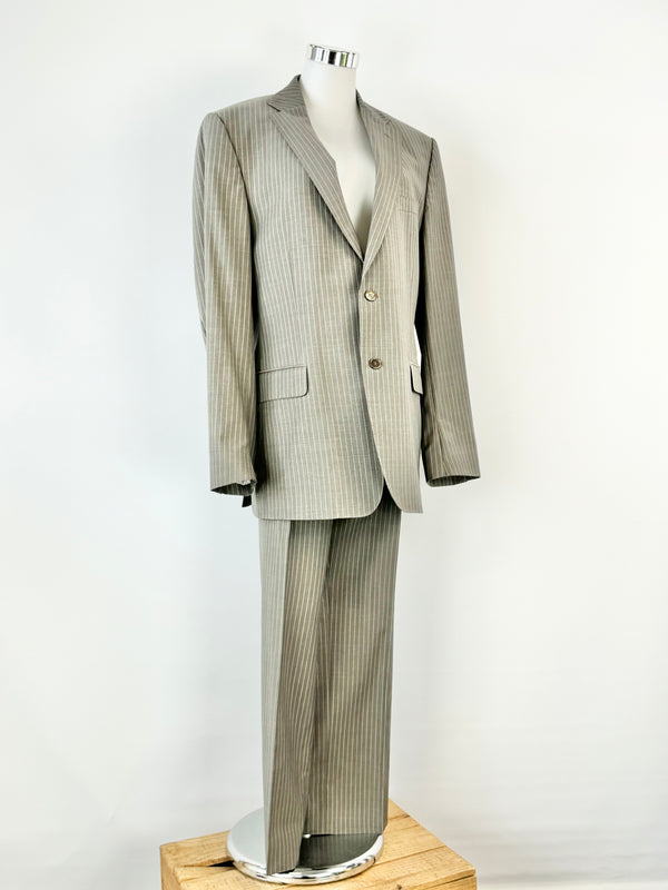 Versace Collection Soft Grey Pinstripe Suit - AU10