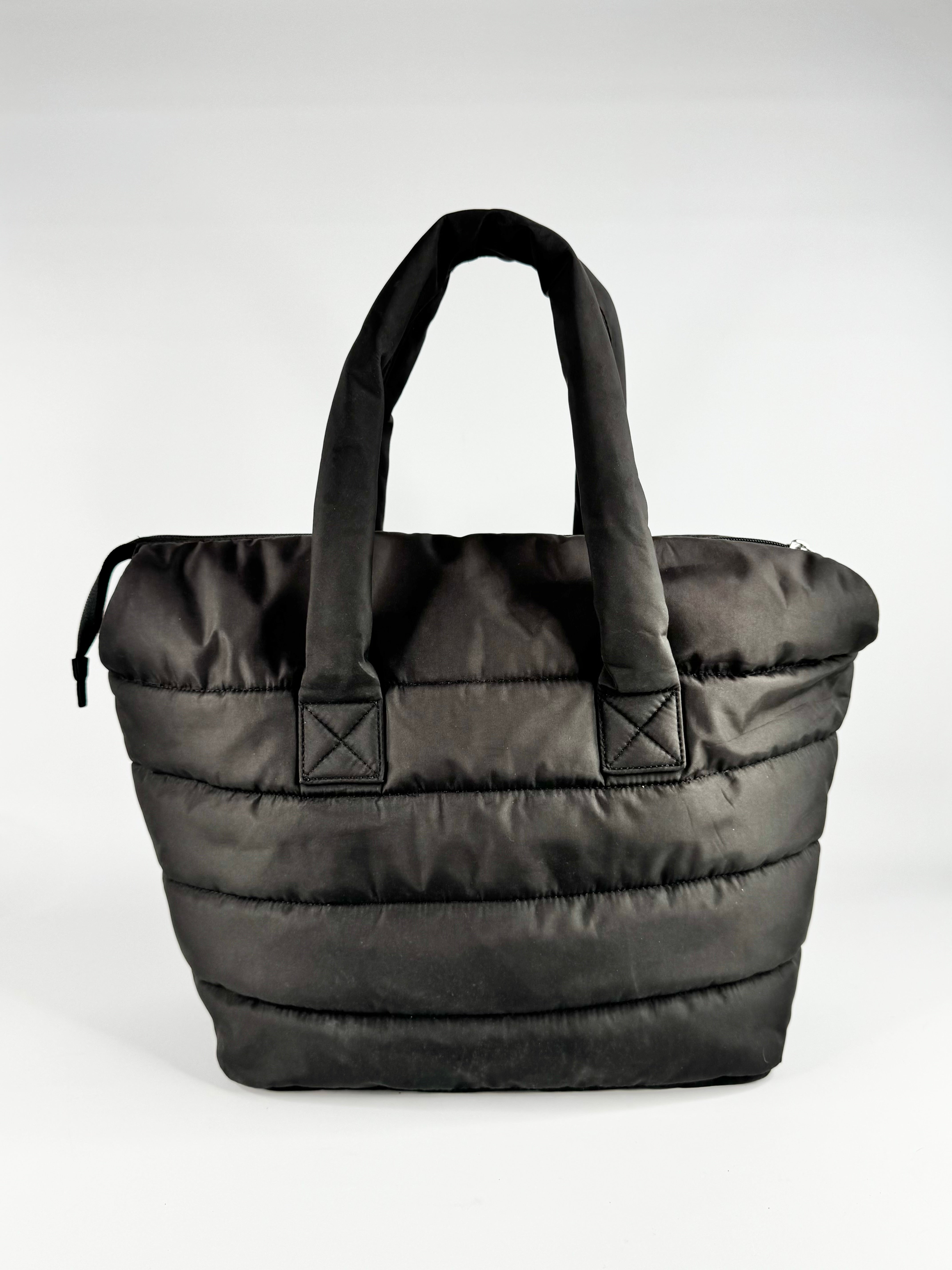 Marimekko Black Quilted Tote Bag