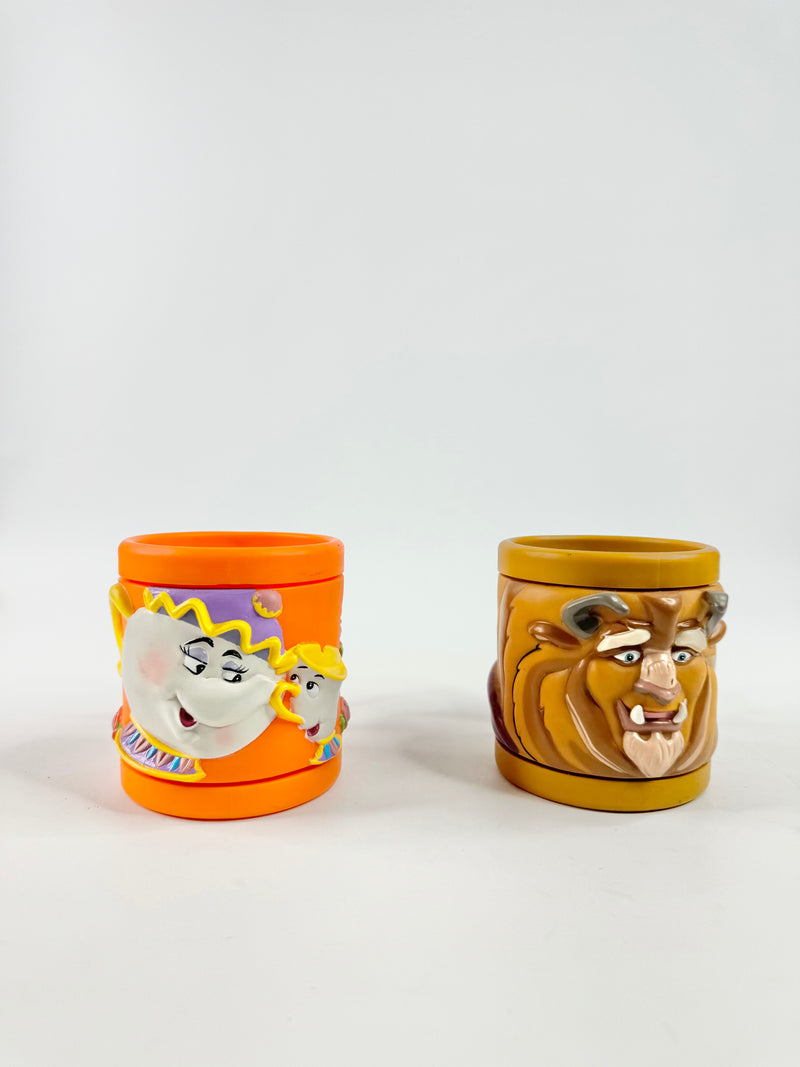 Vintage 90s Beauty & The Beast Mugs