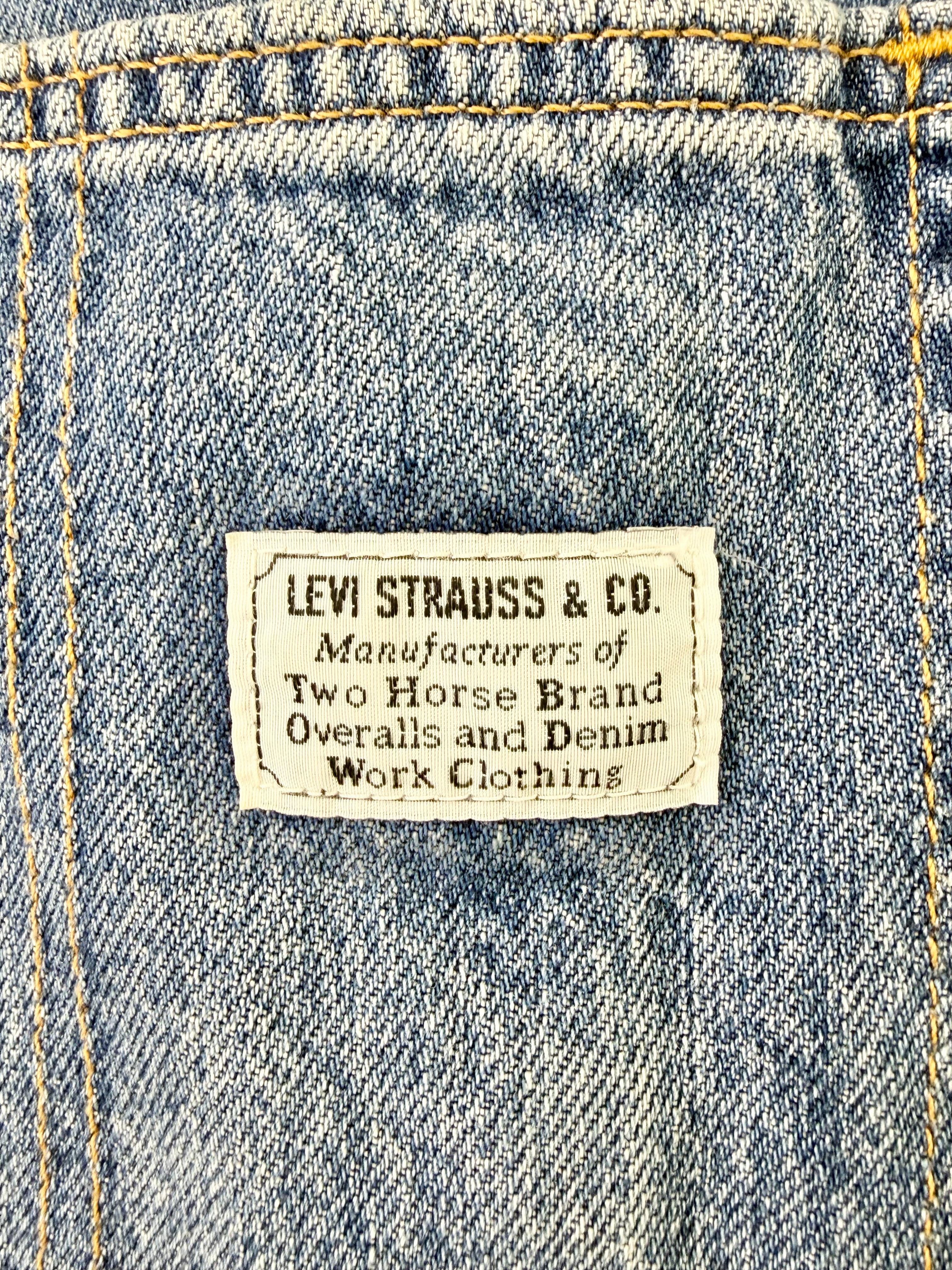 Levi Strauss Co Blue Denim Short Overalls - AU10