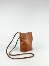 Baggu Tan Leather Cross Body Pouch
