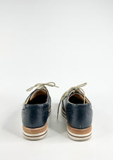 Ferrioni Navy Blue Brogue Lace Ups - EU37.5