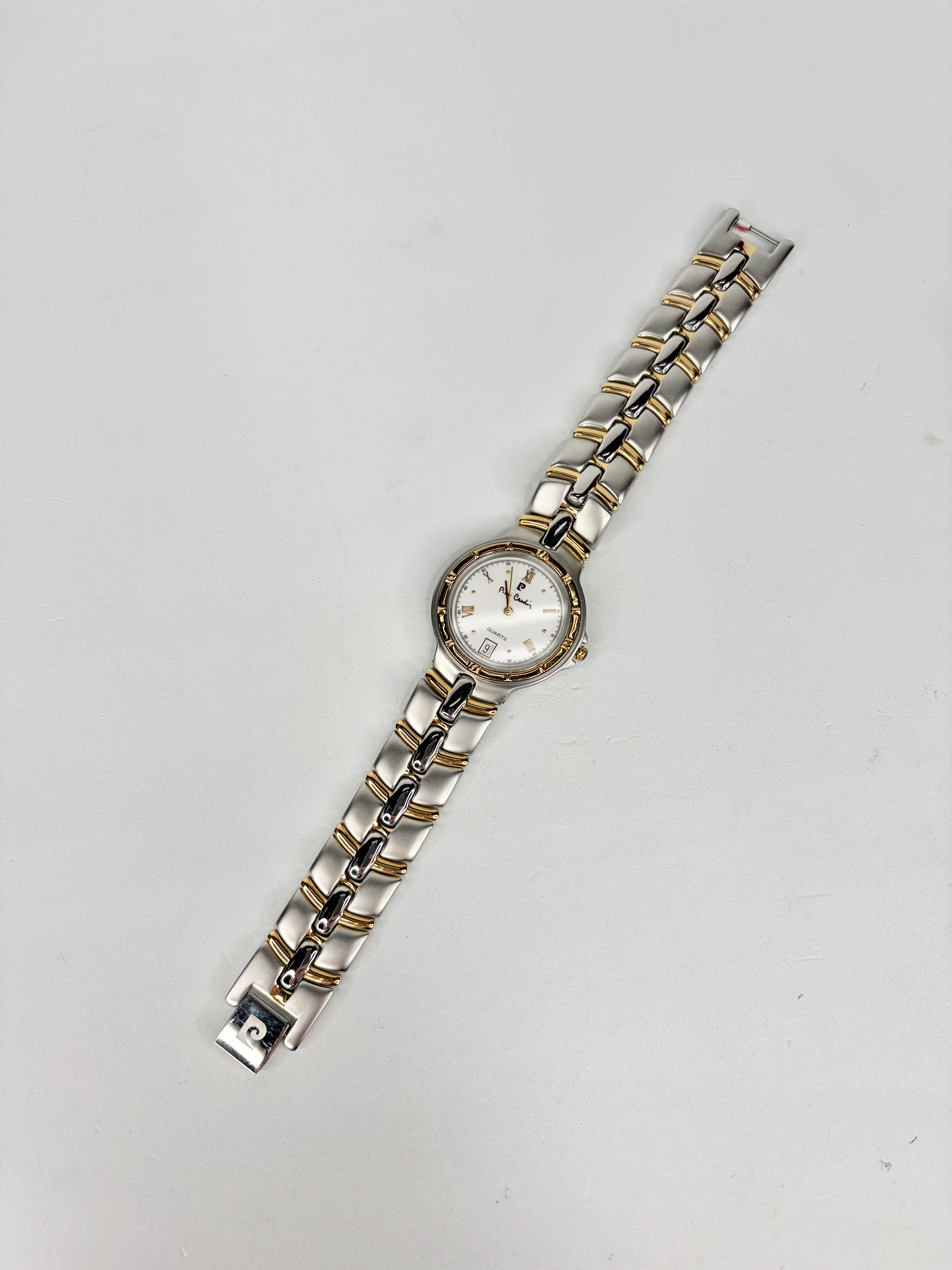 Vintage 90s Pierre Cardin Duo Tone Roman Numeral Watch