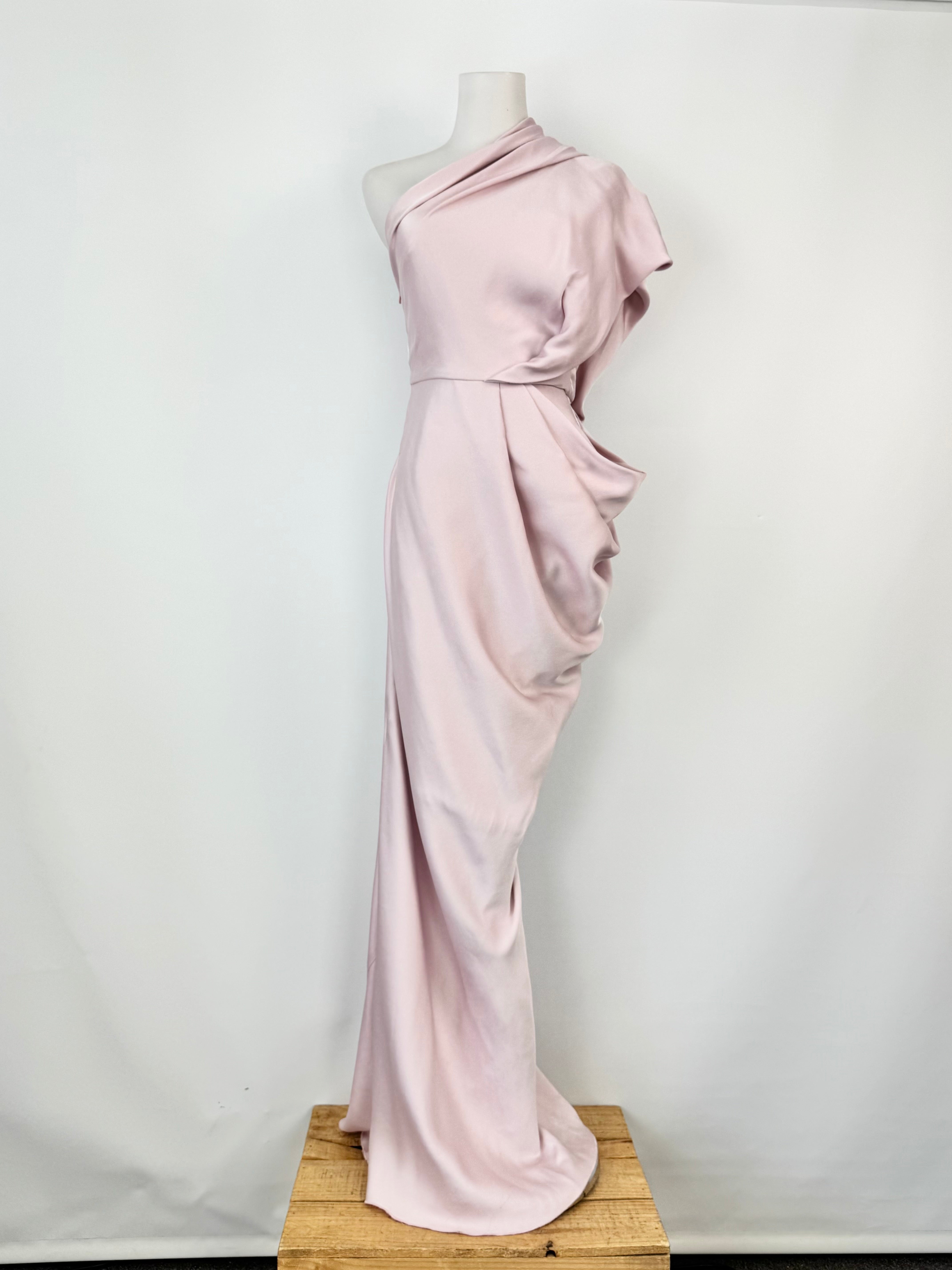 Camilla & Marc Pale Pink Off Shoulder Gown - AU8