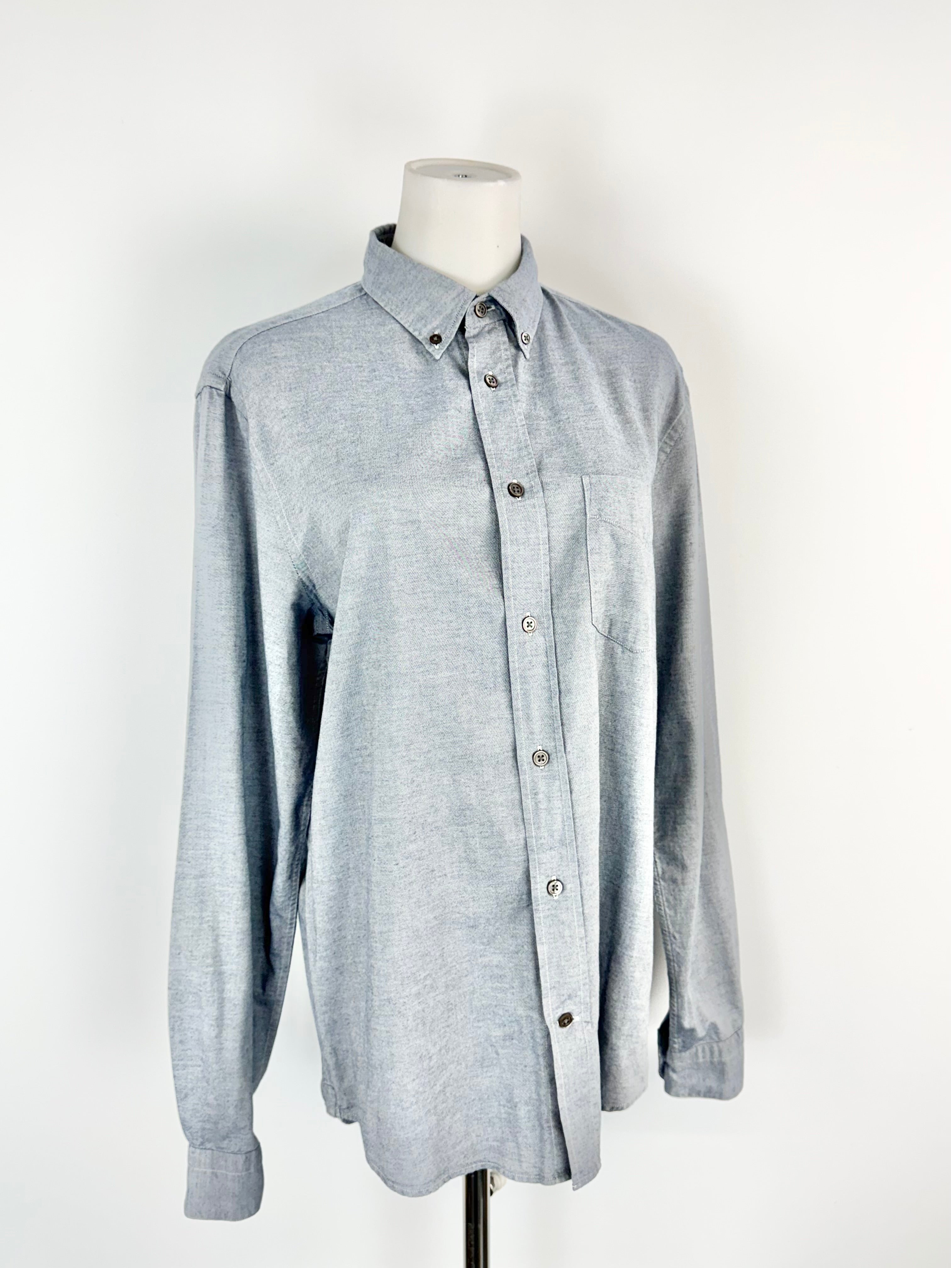 Acne Studios Blue Cotton Slim Fit Shirt - 48