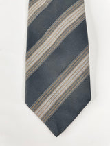 Giorgio Armani Cravatte Black Striped Silk Tie