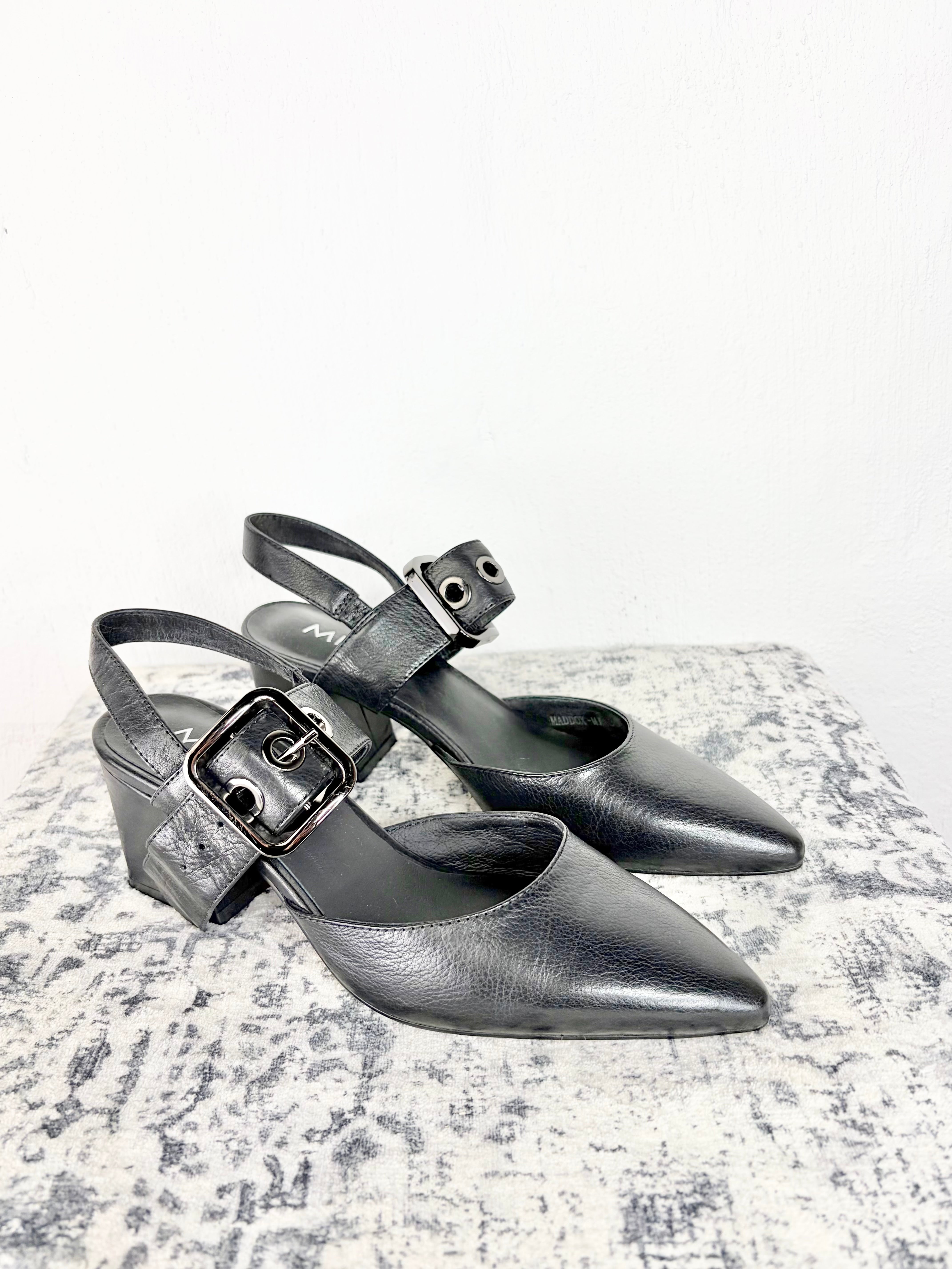 Midas Black 'Maddox' Pointed Toe Mary Janes NWT - EU39