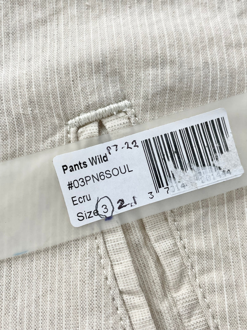 Album Paris Ecru Linen-Blend Wild Pant