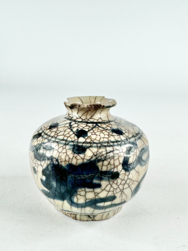 Antique Stoneware Hand Painted Jarlet