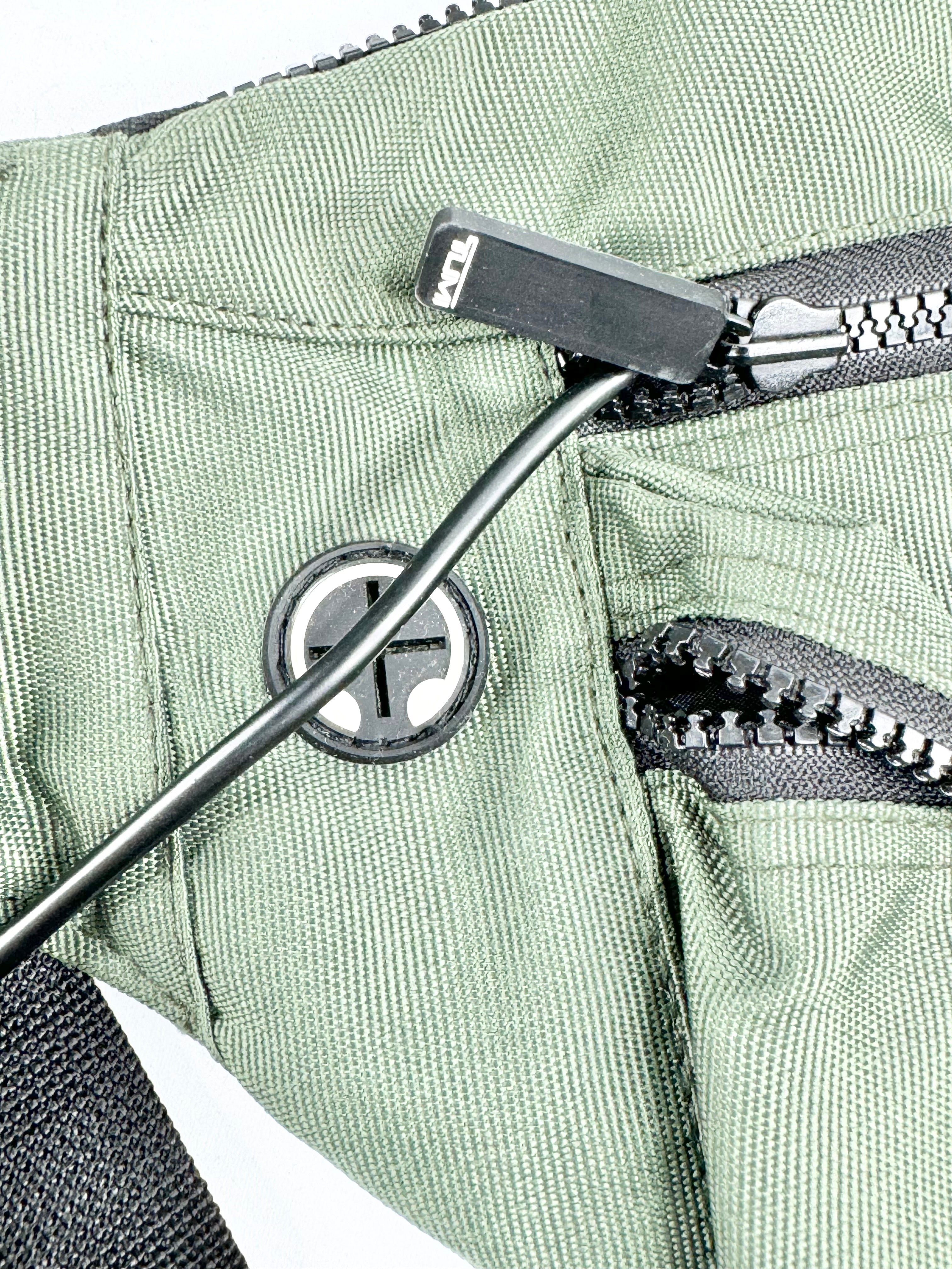 Tumi Pine Green Off Shoulder Bag & Bumbag Travel Set