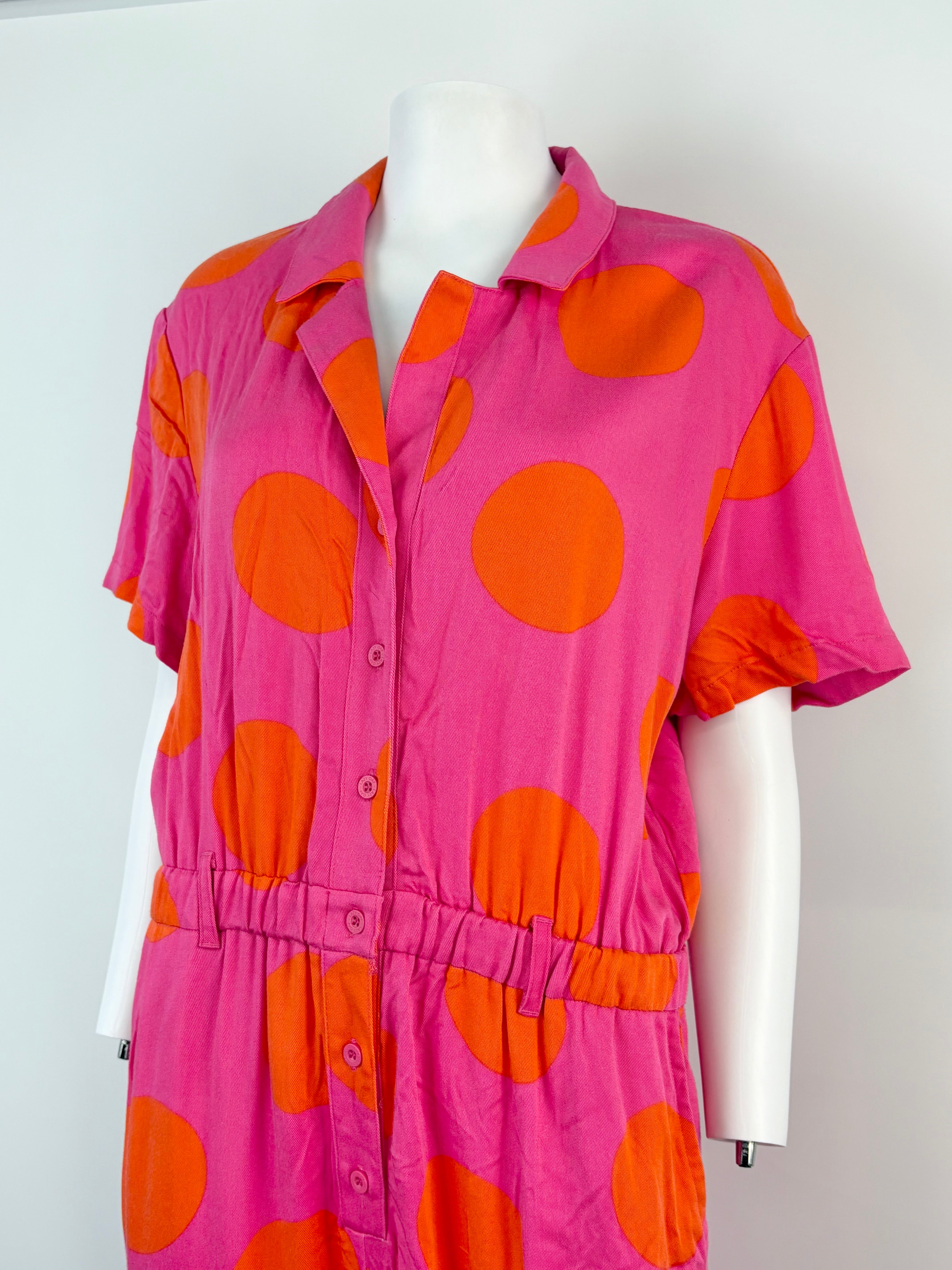 Lazy Oaf Pink & Red Polka-Dot Jumpsuit - AU12