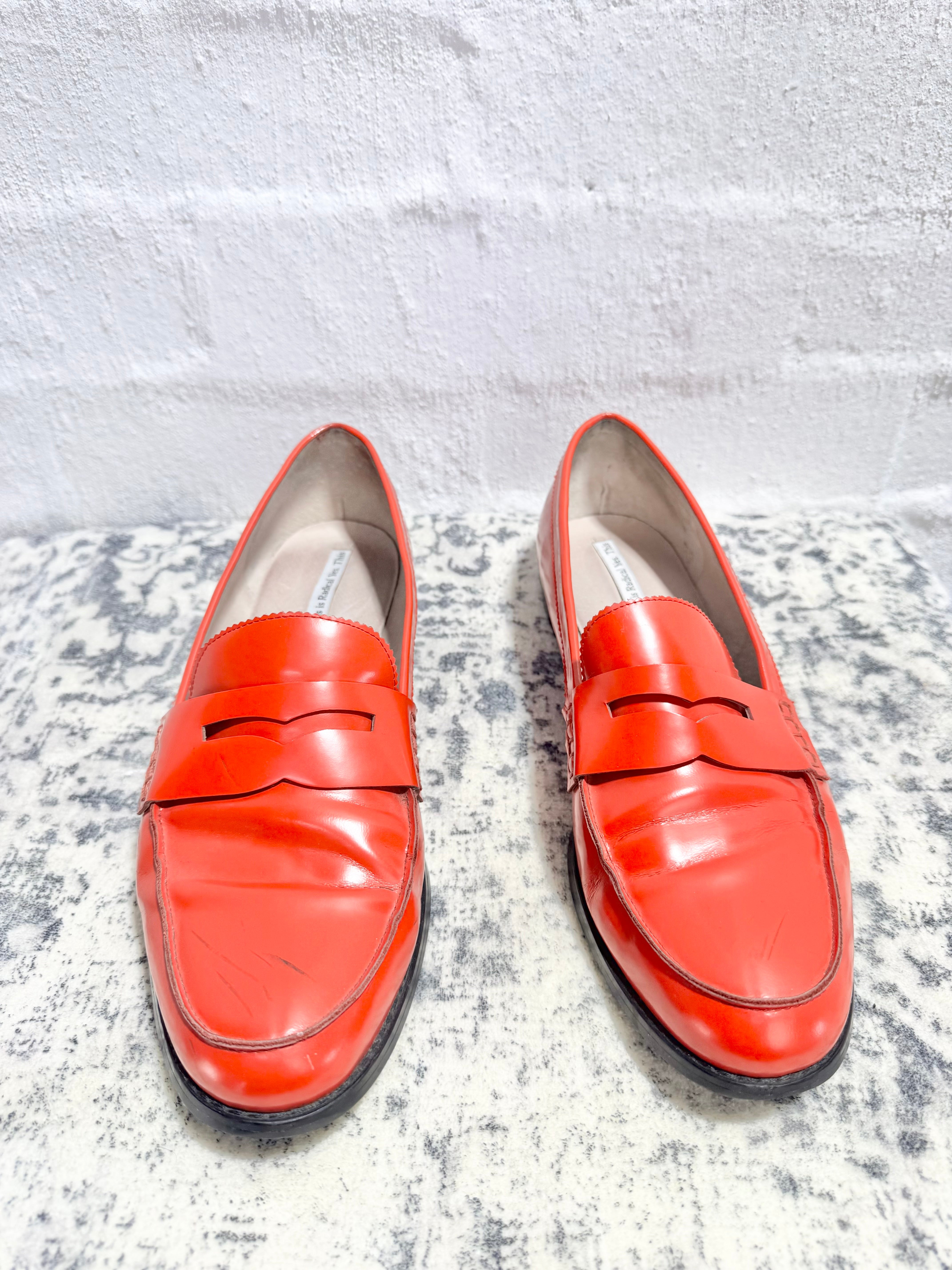 Radical Yes! Bright Red Loafers - EU43