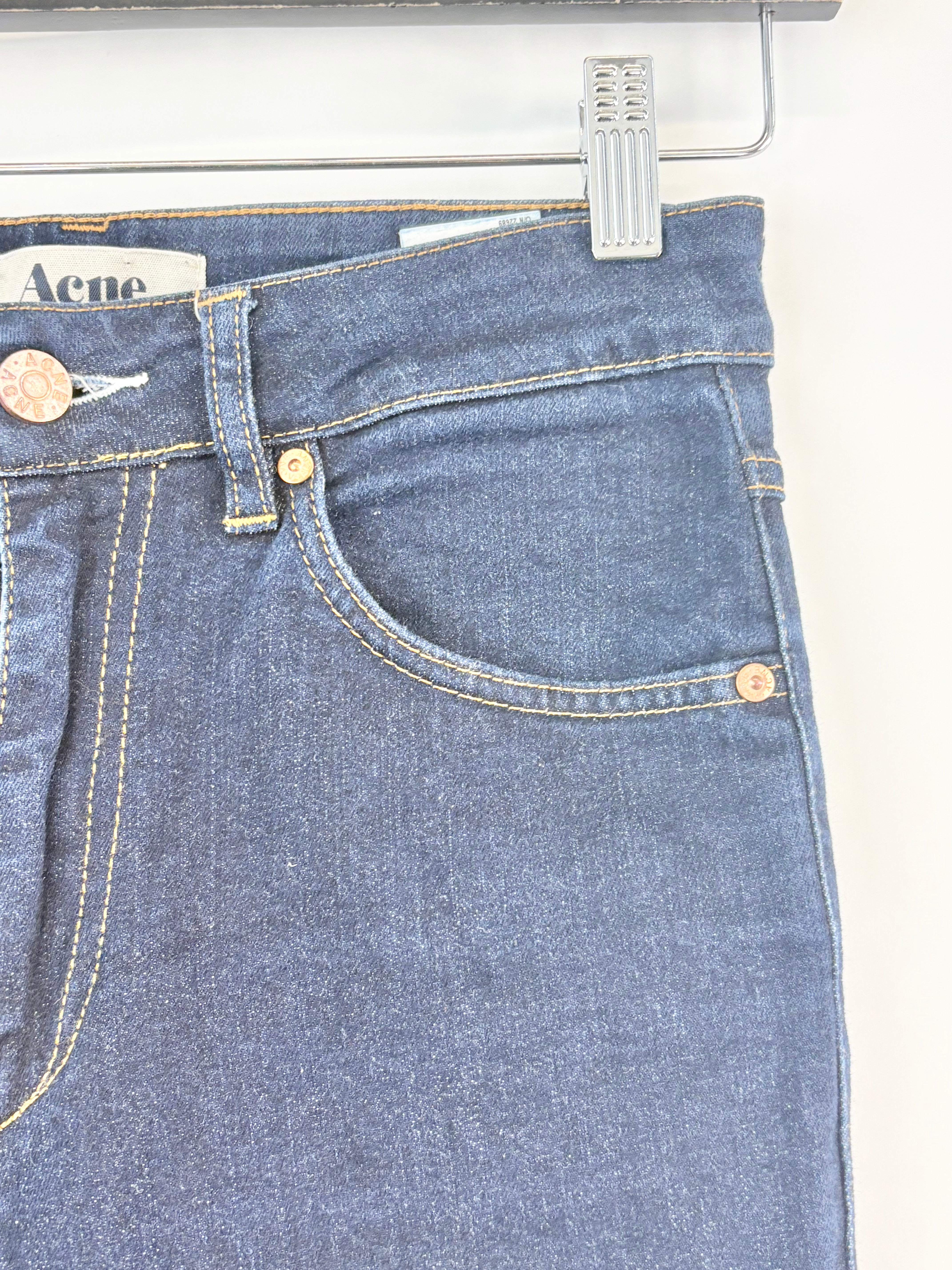 Acne Indigo 'Needle Raw' Skinny-Fit Denim Jeans - W28