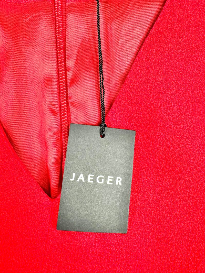 Jaeger Crimson Crepe Midi Dress NWT - AU10