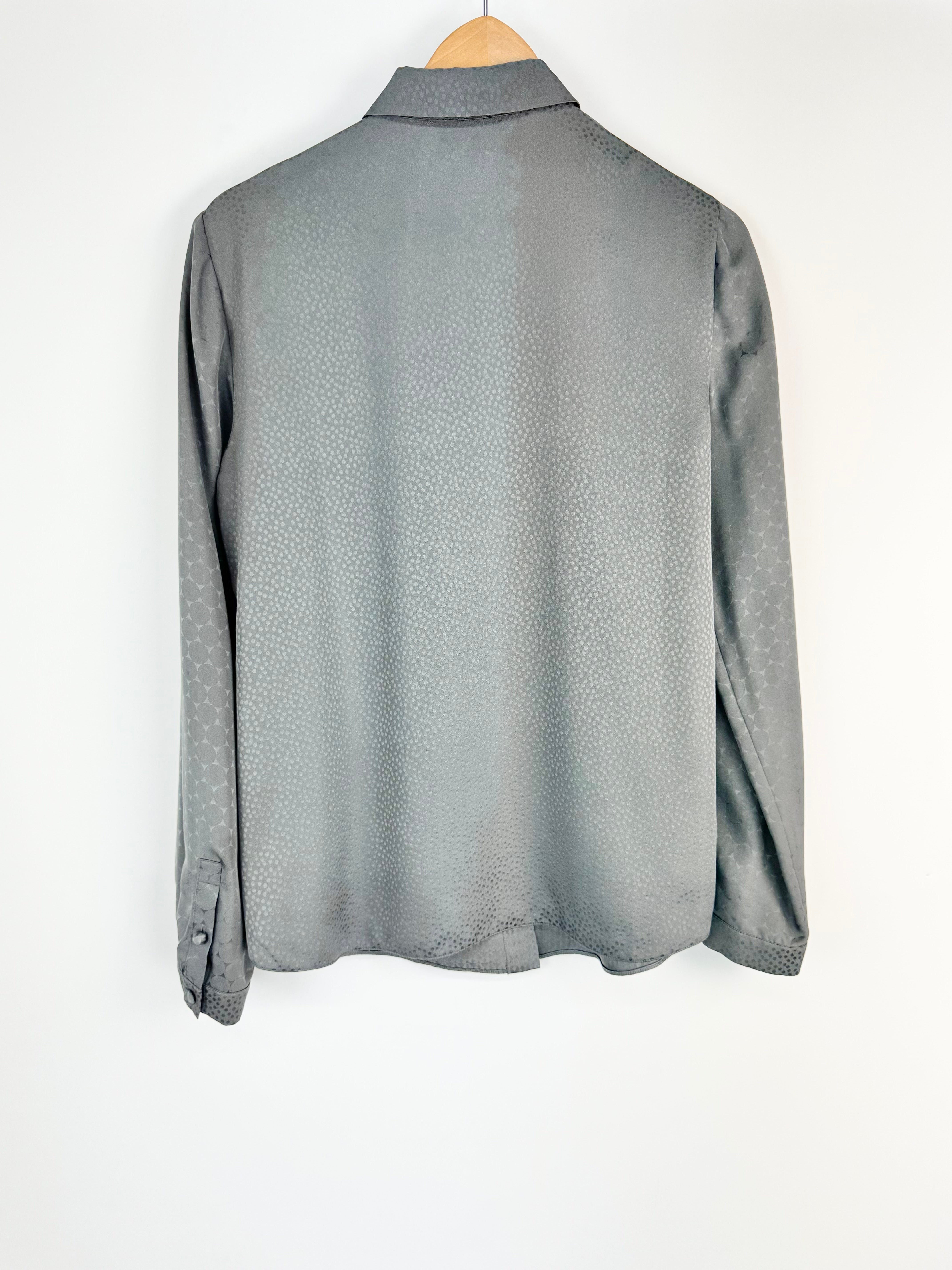 Emporio Armani Grey Silk Patterned Shirt - AU10/12