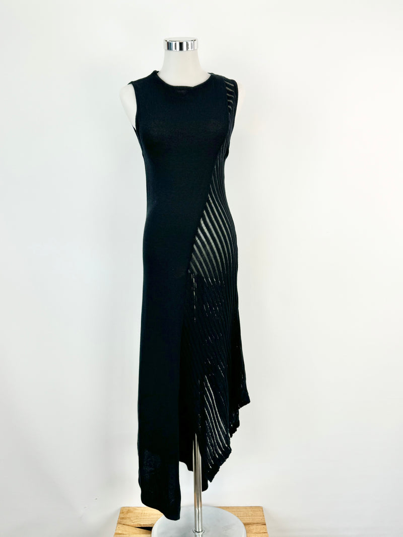 Condotti Black Cotton Asymmetrical Dress - AU8