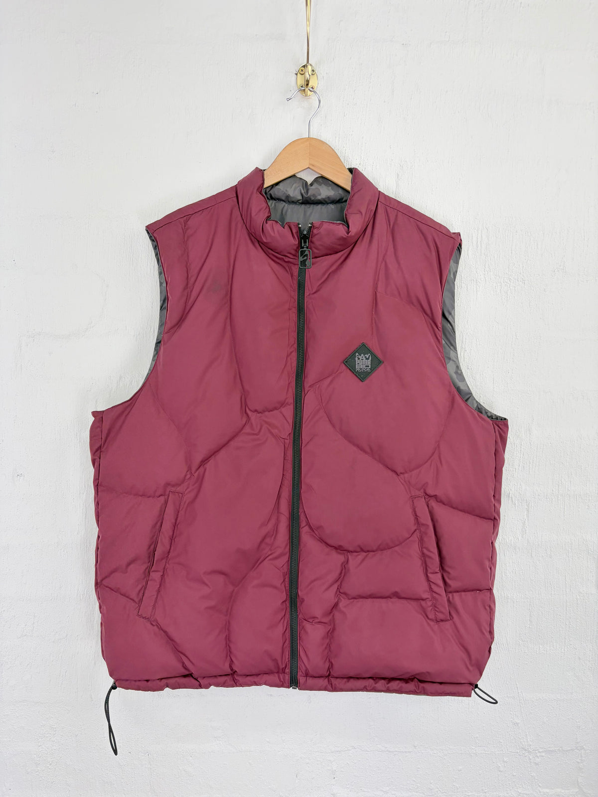 Puma x PAM Grey Camo & Burgundy Reversible Vest - L