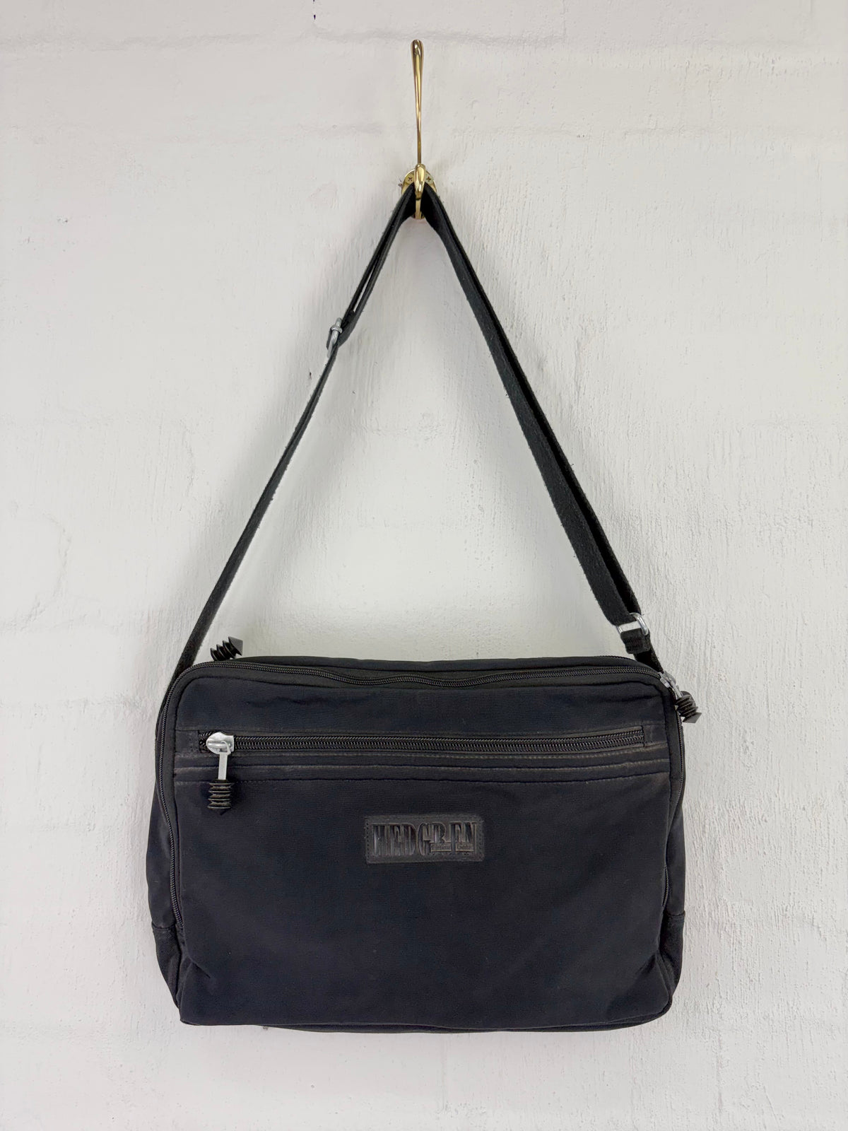 90s era Hedgren Black Messenger Bag