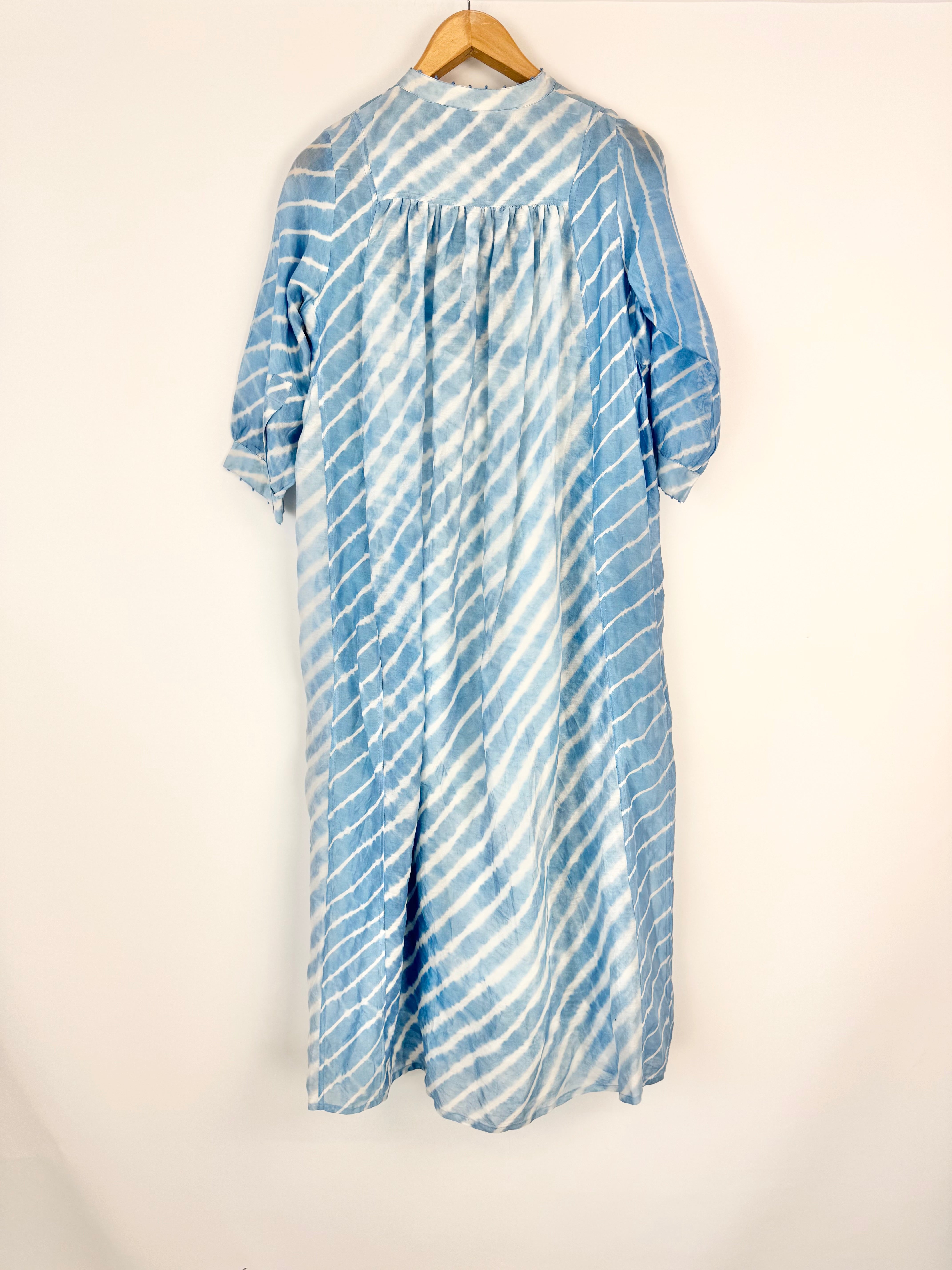 Cassandra Harper Blue & White Sheer Floaty Dress - AU6