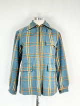 Swanndri Ocean Blue Plaid Wool Jacket - AU10/12