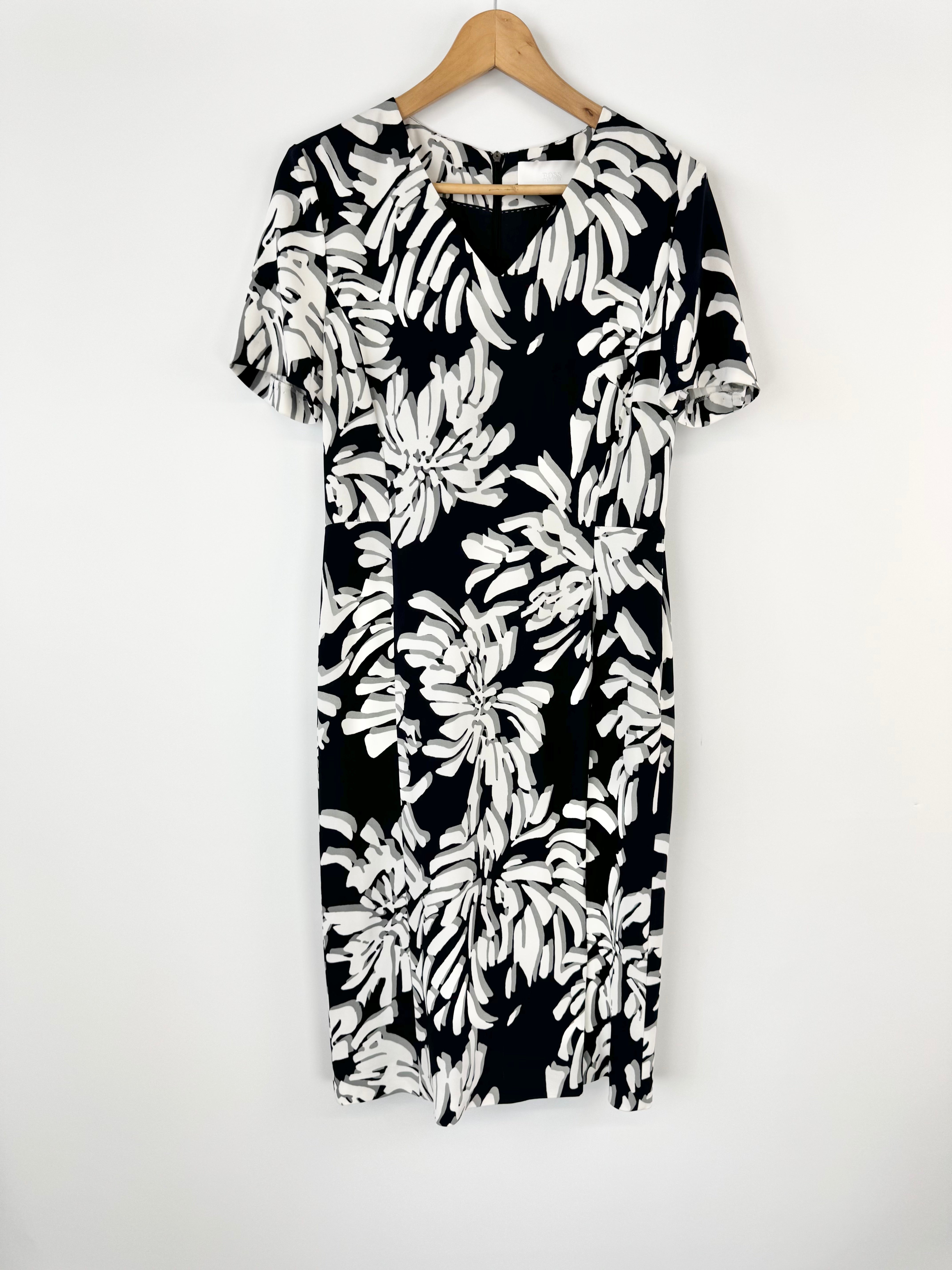 Hugo Boss Blue & White Floral 'Deala' Dress NWT - AU8