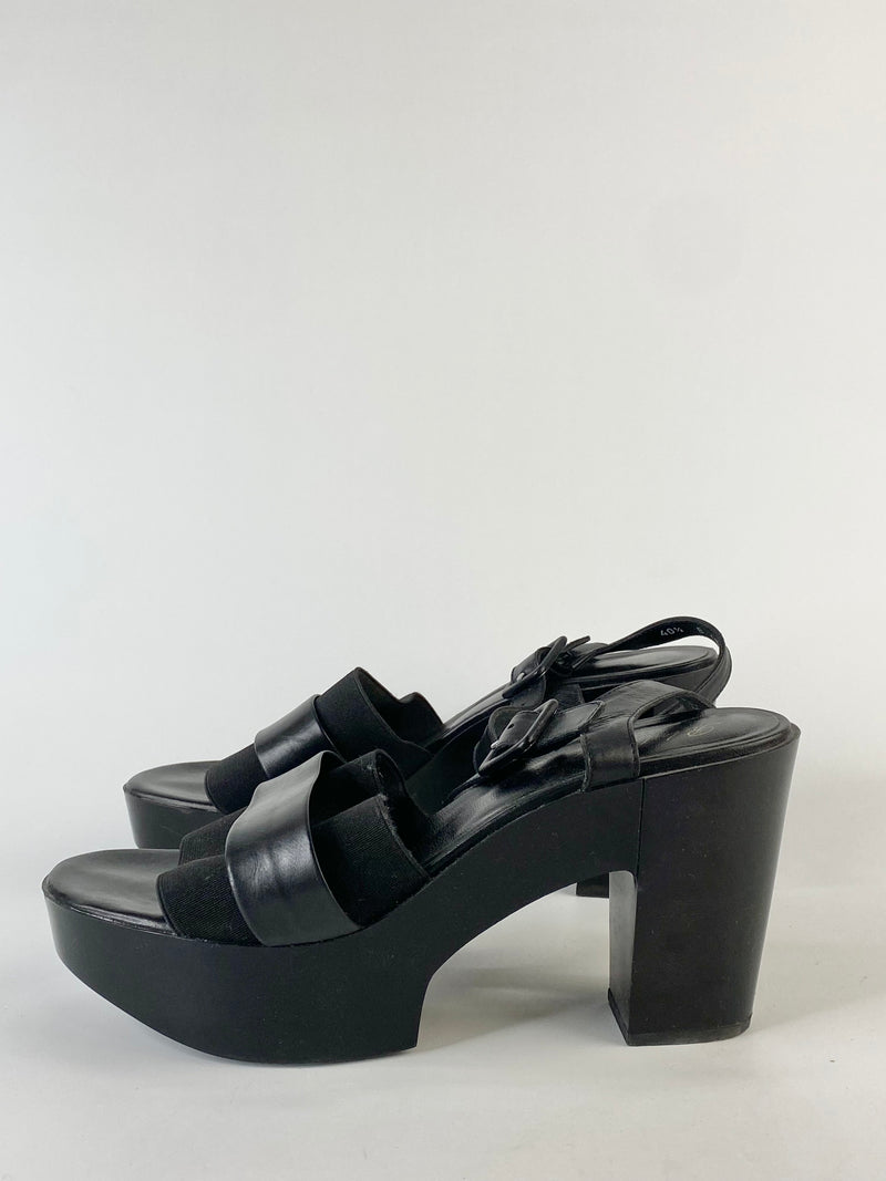 Robert Clergerie Black Platform Sandals - EU40.5