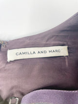 Camilla & Marc Maroon Chain Stripe 'Juniper' Midi Dress - AU8