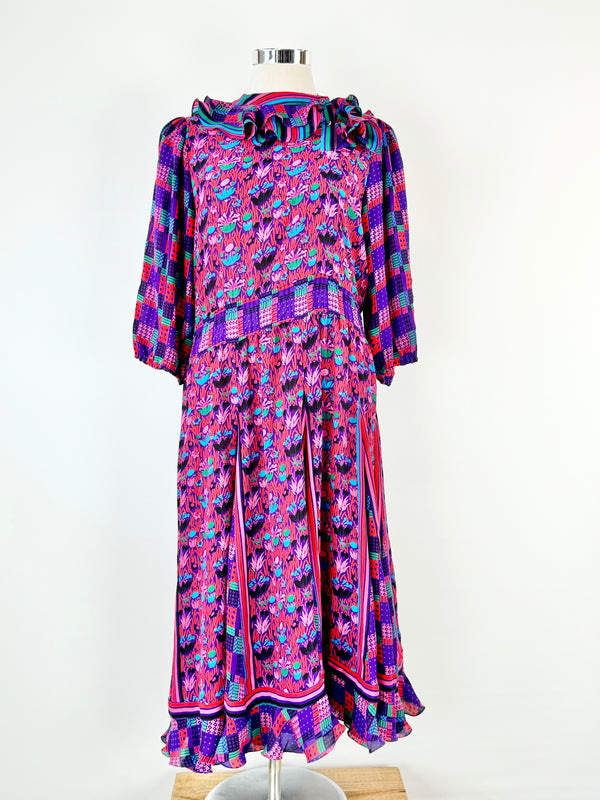 Diane Freis Fuchsia Maxi Dress - AU12/14