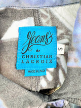 Jeans by Christian Lacroix Blue Fitted Photograph Shirt - AU6/8