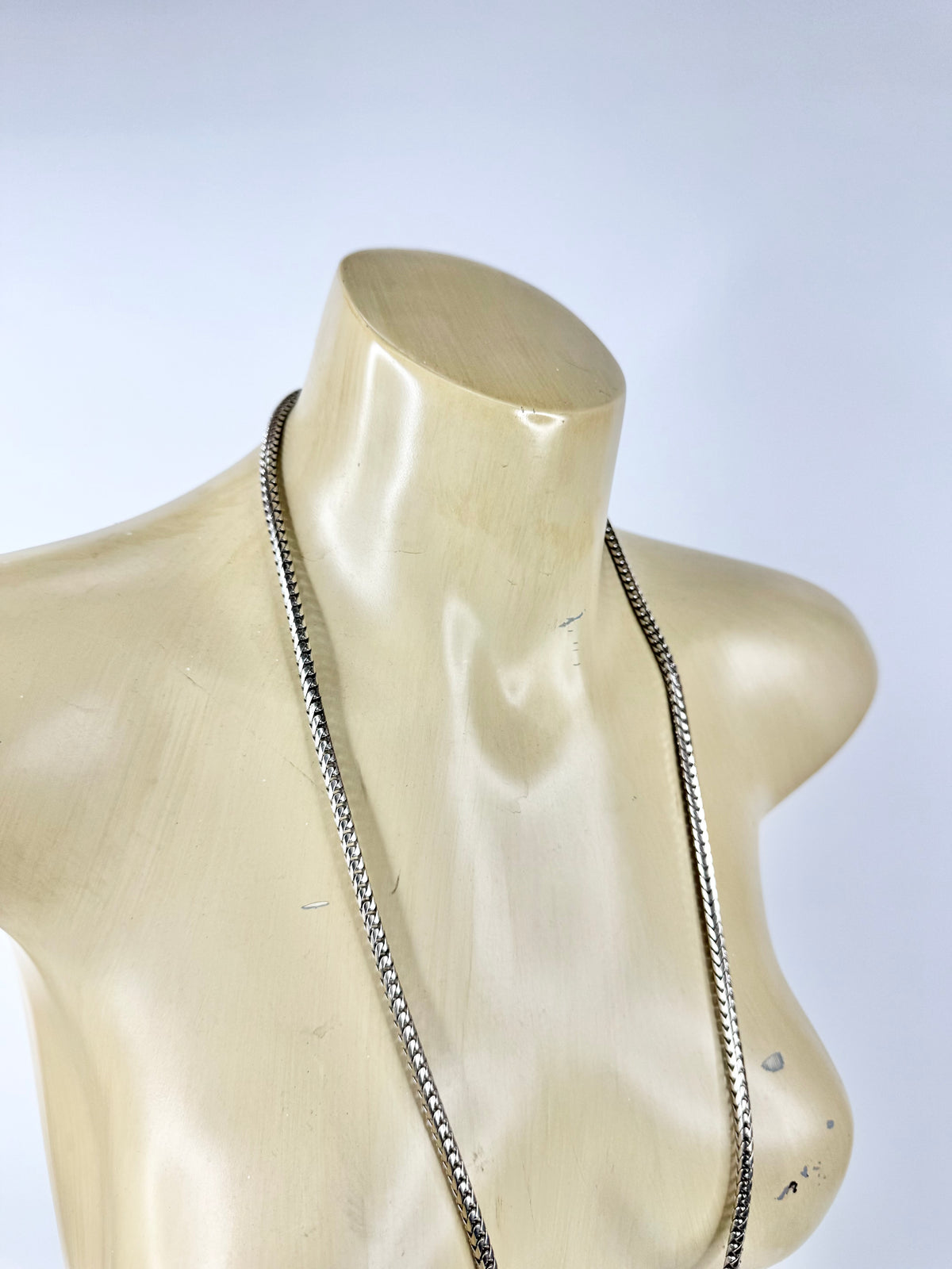 10ct White Gold Large Snake Chain Necklace