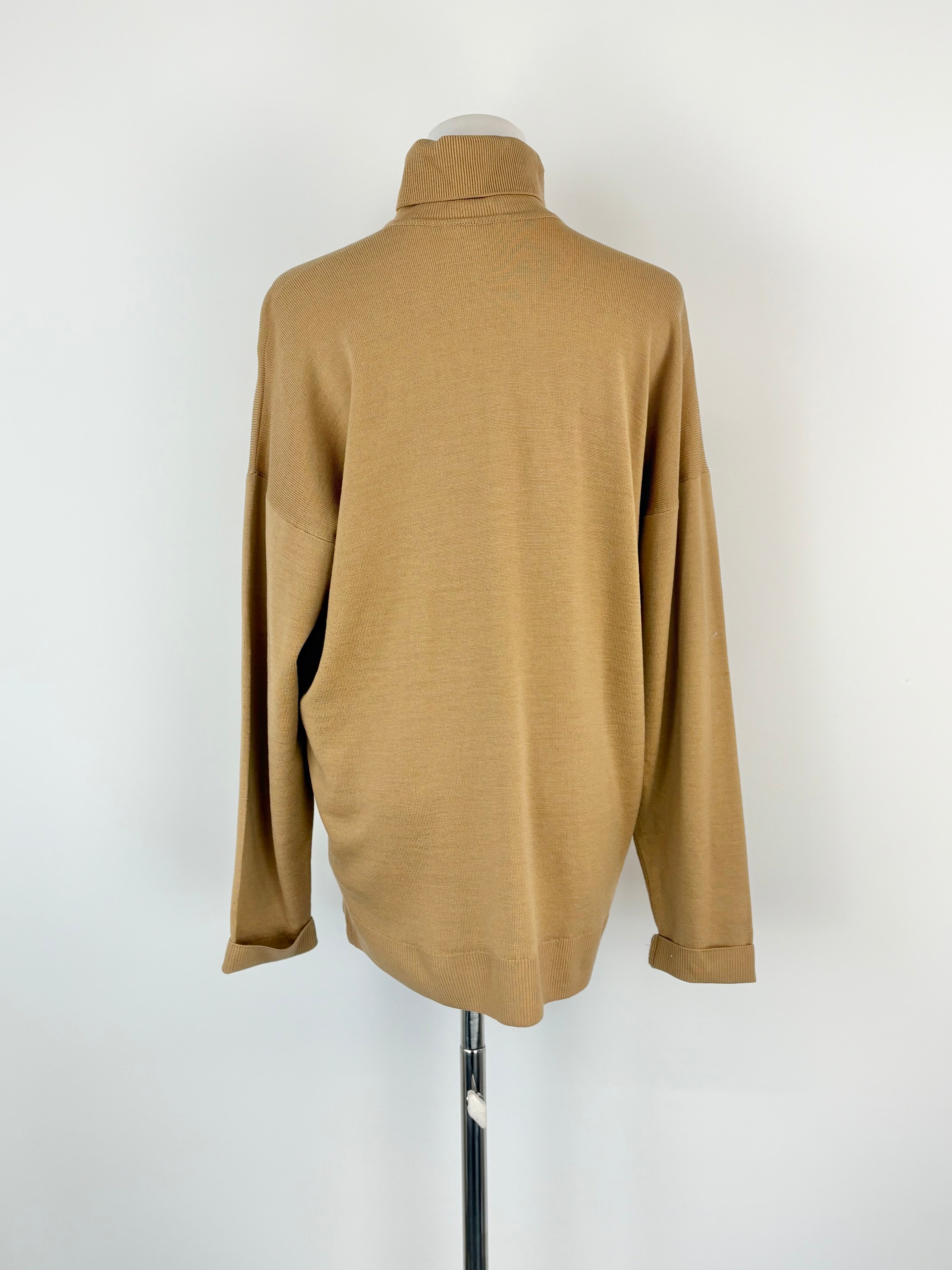 Burberrys of London Tan Merino Wool Turtle-Neck Sweater - AU8/10
