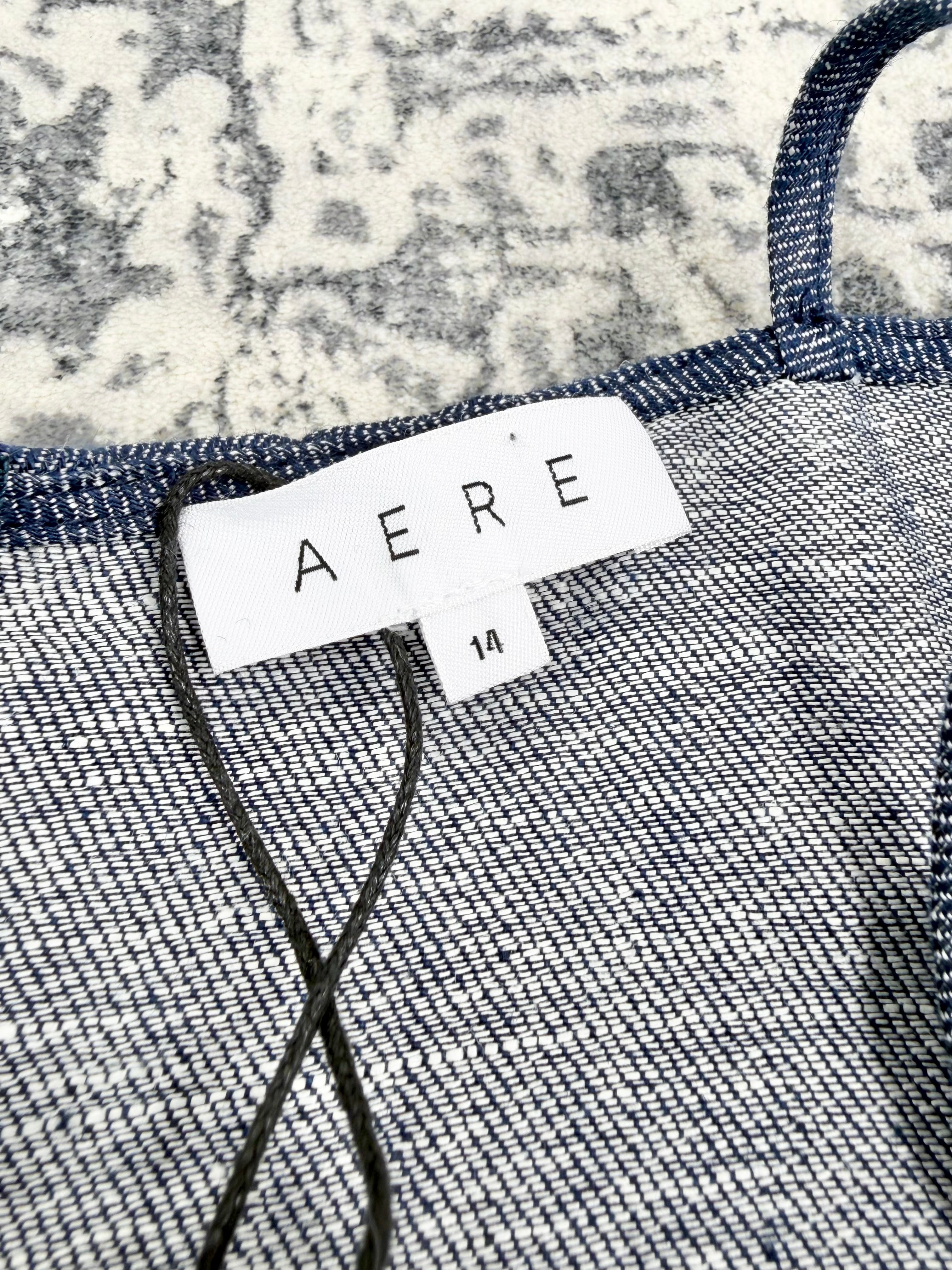 AERE 'Denim Linen' Slip Dress NWT - AU14