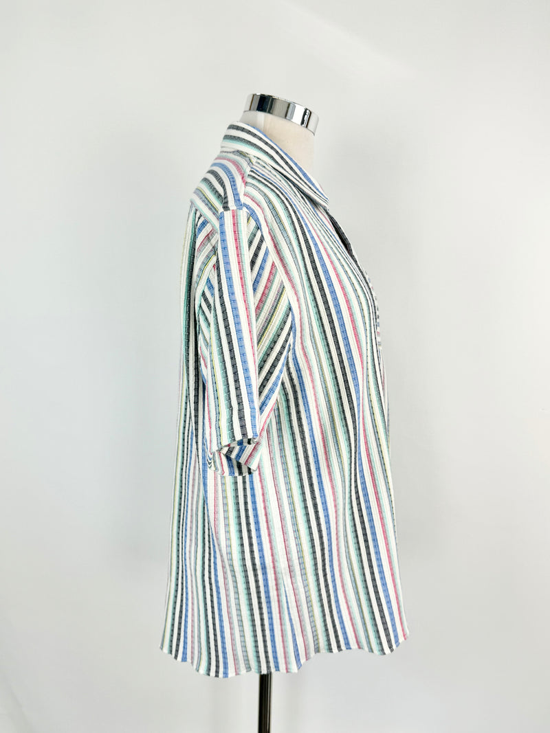 Scotch & Soda Ice Cream Stripe Cotton Shirt NWT - XXL