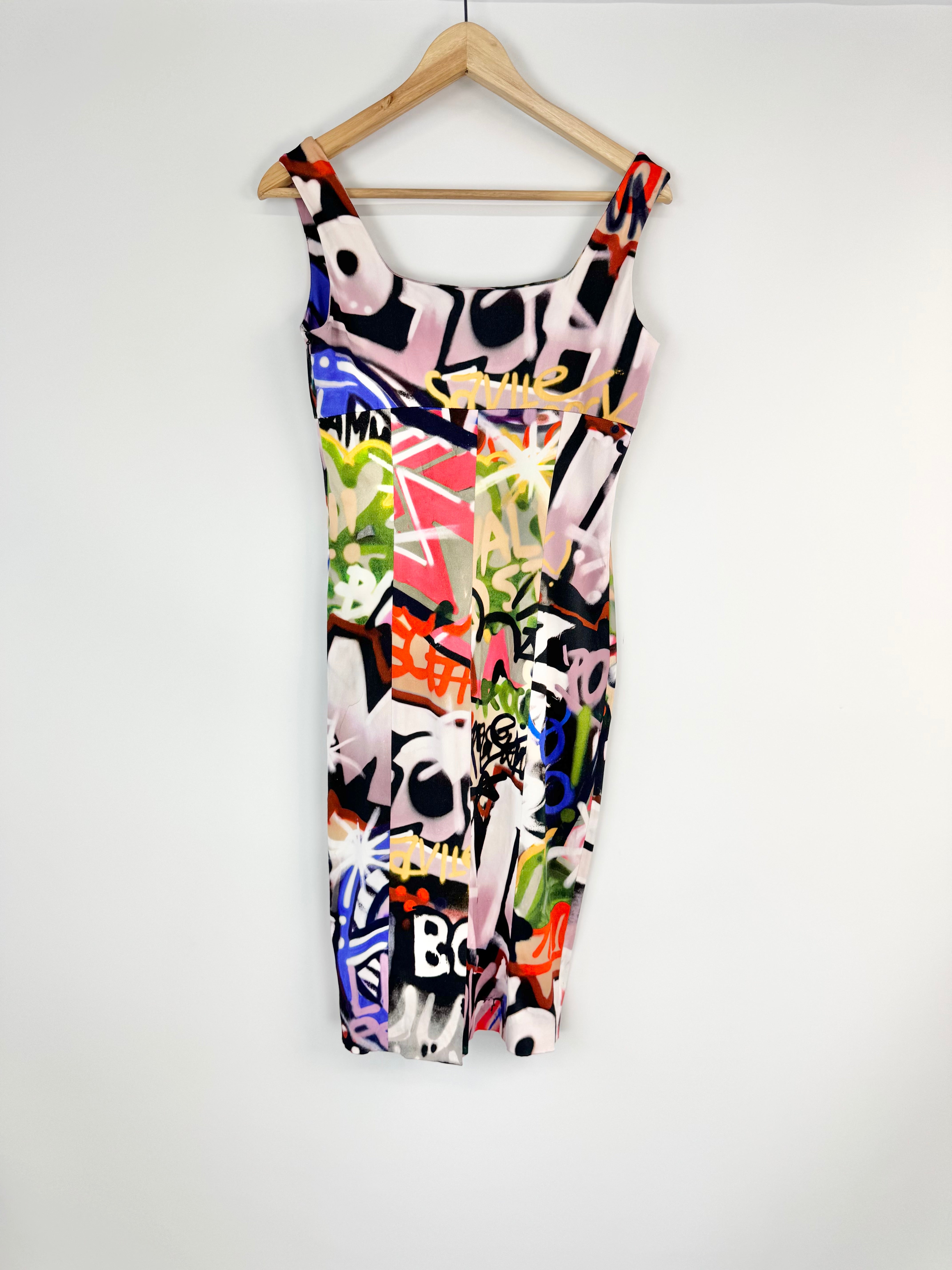 Moschino Graffiti Pattern Midi Dress - AU10