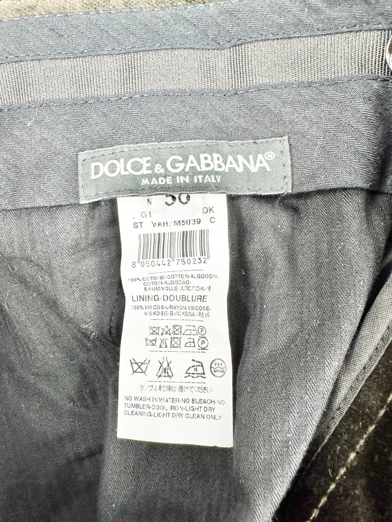 Dolce & Gabbana Wood Deep Brown Velvet Suit - 50