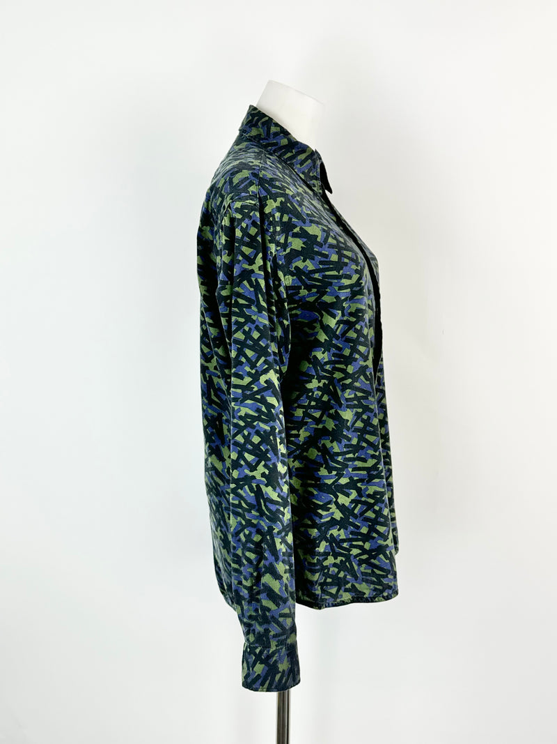 Paul Smith Green & Blue Patterned Shirt - S