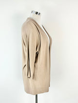 Le Tricote Perugia Lightweight Open Beige Cardigan - AU10/12