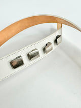 Franco Giazzi White Leather Belt