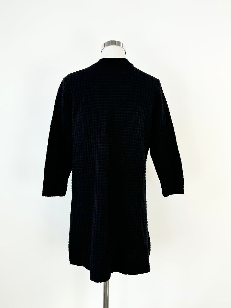 Cos Black 3D Grid Cotton Blend Cardigan - AU10