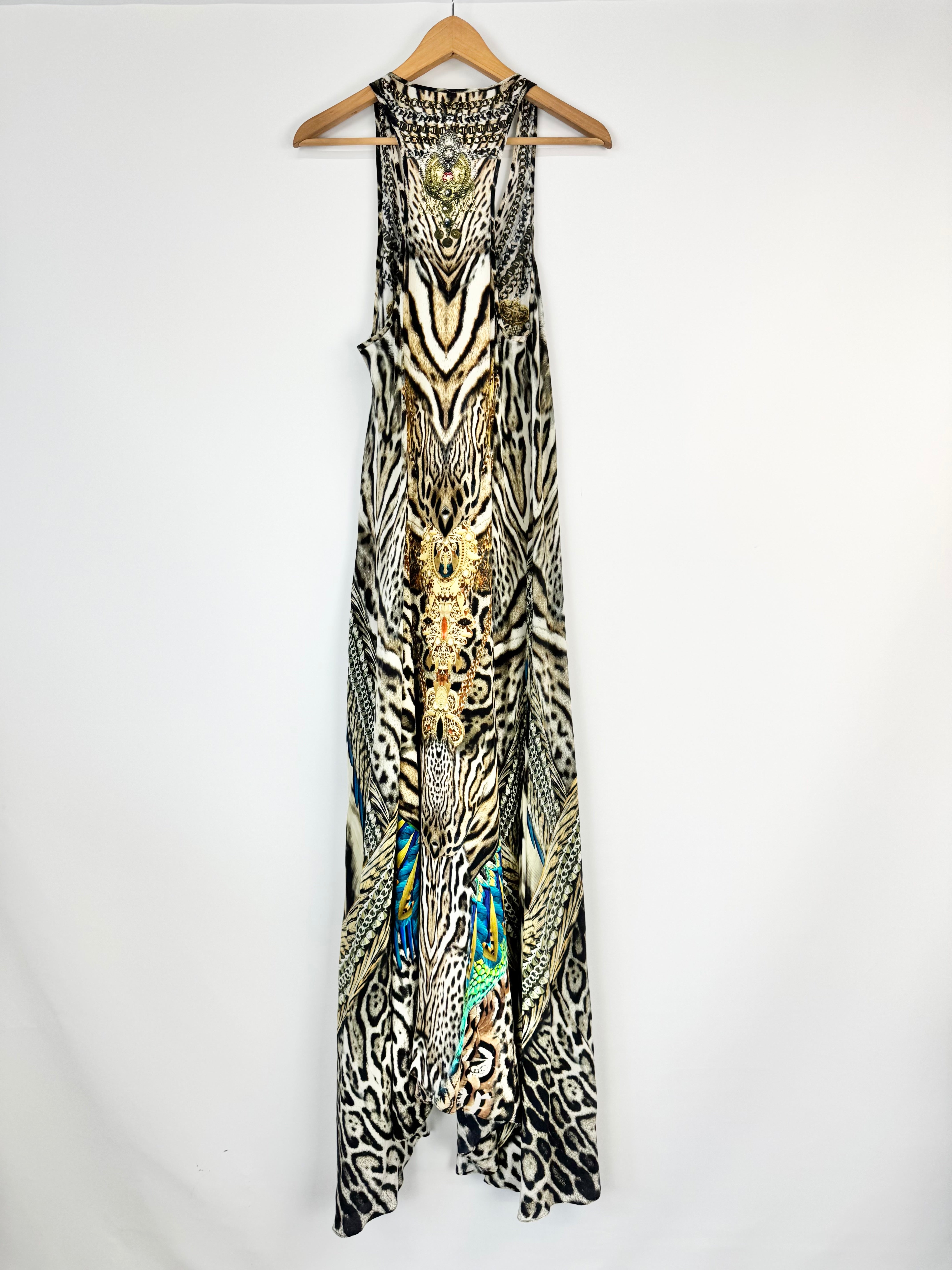 Camilla Maximalist Leopard Print Maxi Dress - AU8/10