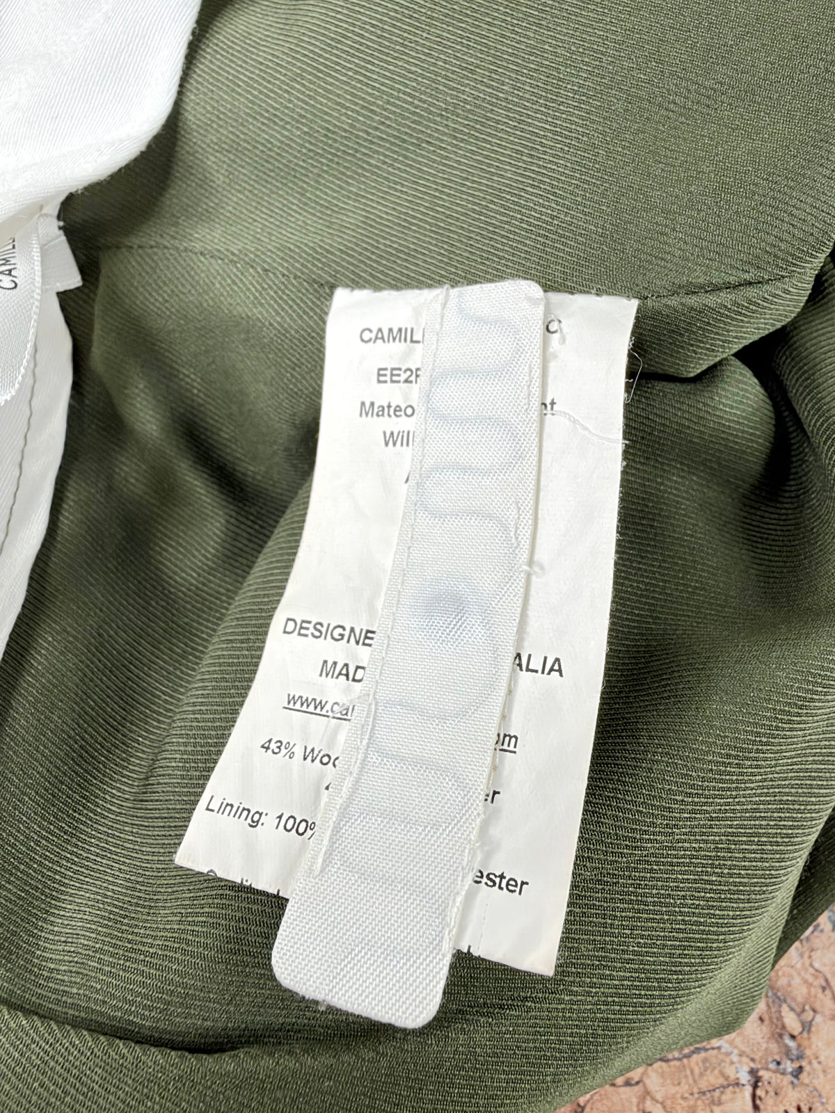 Camilla & Marc Willow Green 'Mateo' Tailored Slacks - AU12