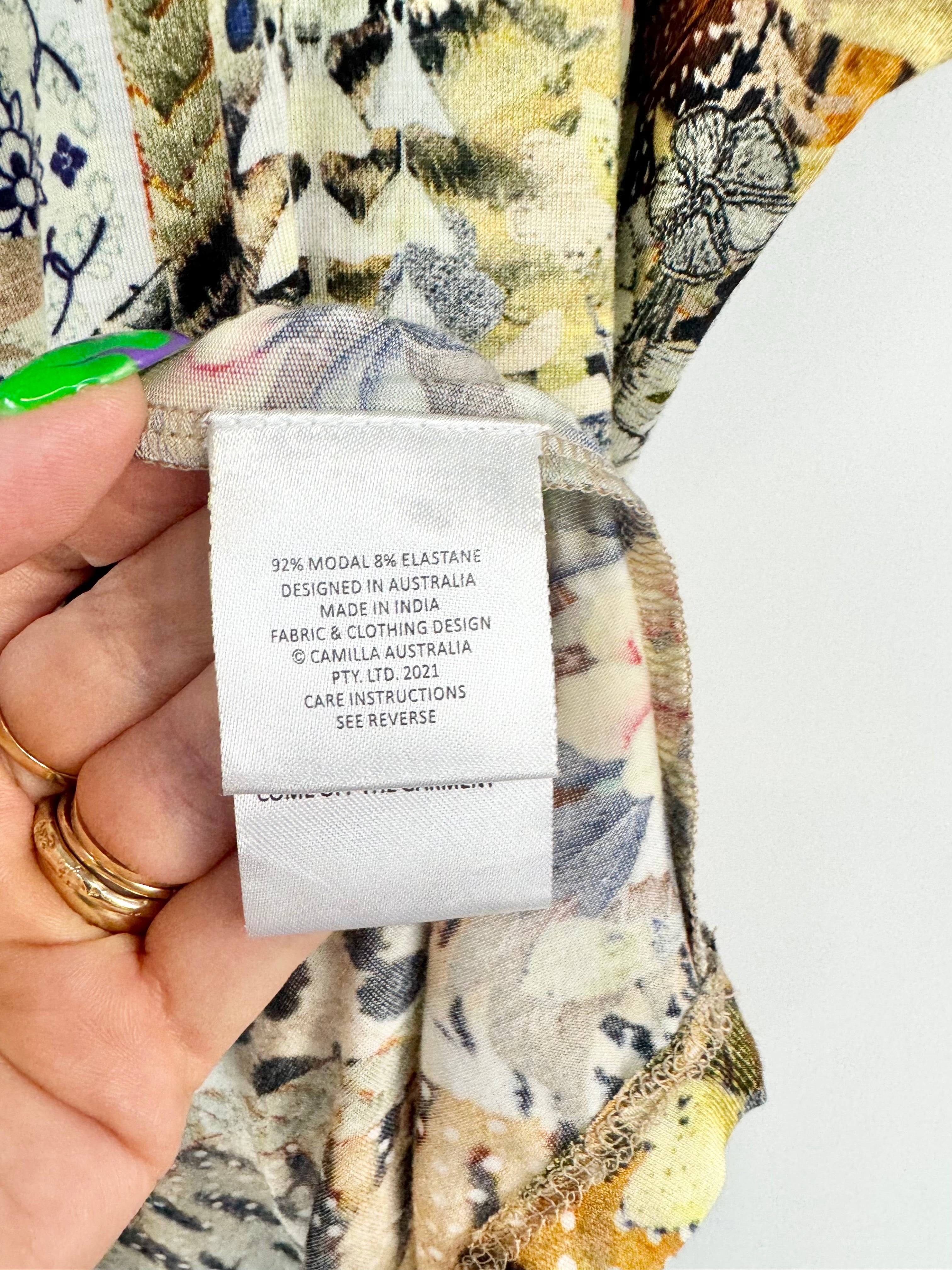 Camilla 'Moto Maiko' Tiger Patterned Soft Relaxed Fit Top - AU12/14