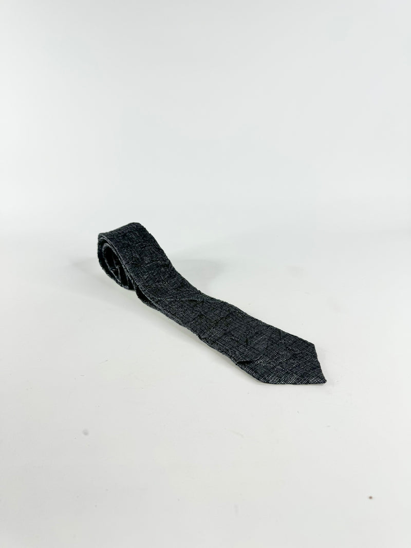 Kenzo Black & Grey Textured Tie