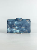 Aimee Kestenberg Navy Blue & Silver Camo Leather Wallet