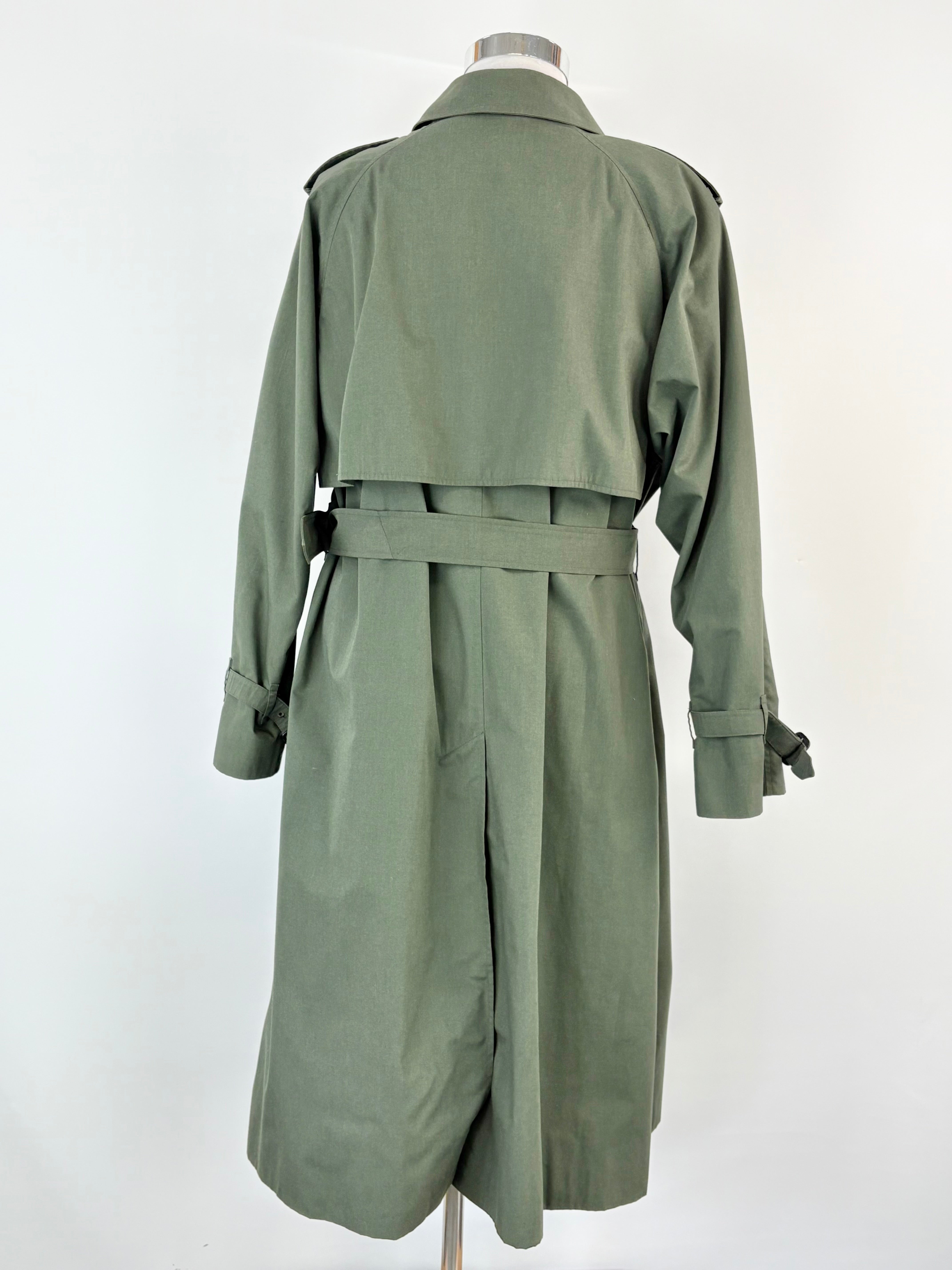 Burberrys of London Vintage 90s Hunter Green Trench Coat  - AU18